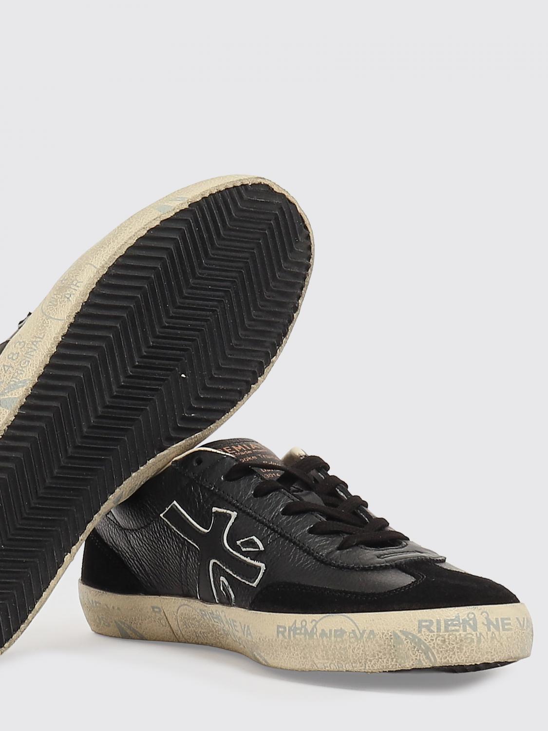 PREMIATA BASKETS: Sneakers David en daim usé Premiata, Noir - Img 4
