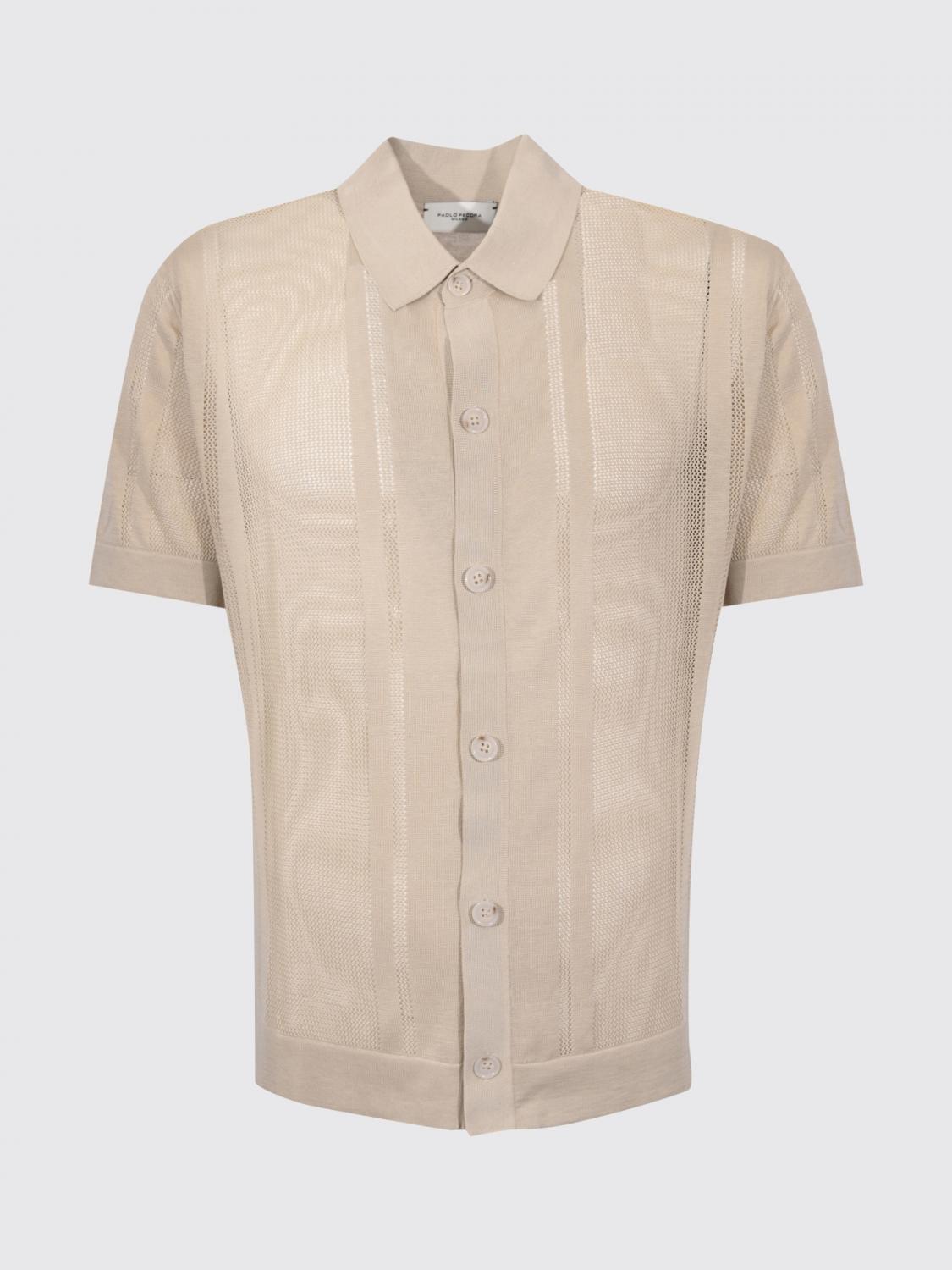 PAOLO PECORA POLO: Polo de punto Paolo Pecora, Beige - Img 2