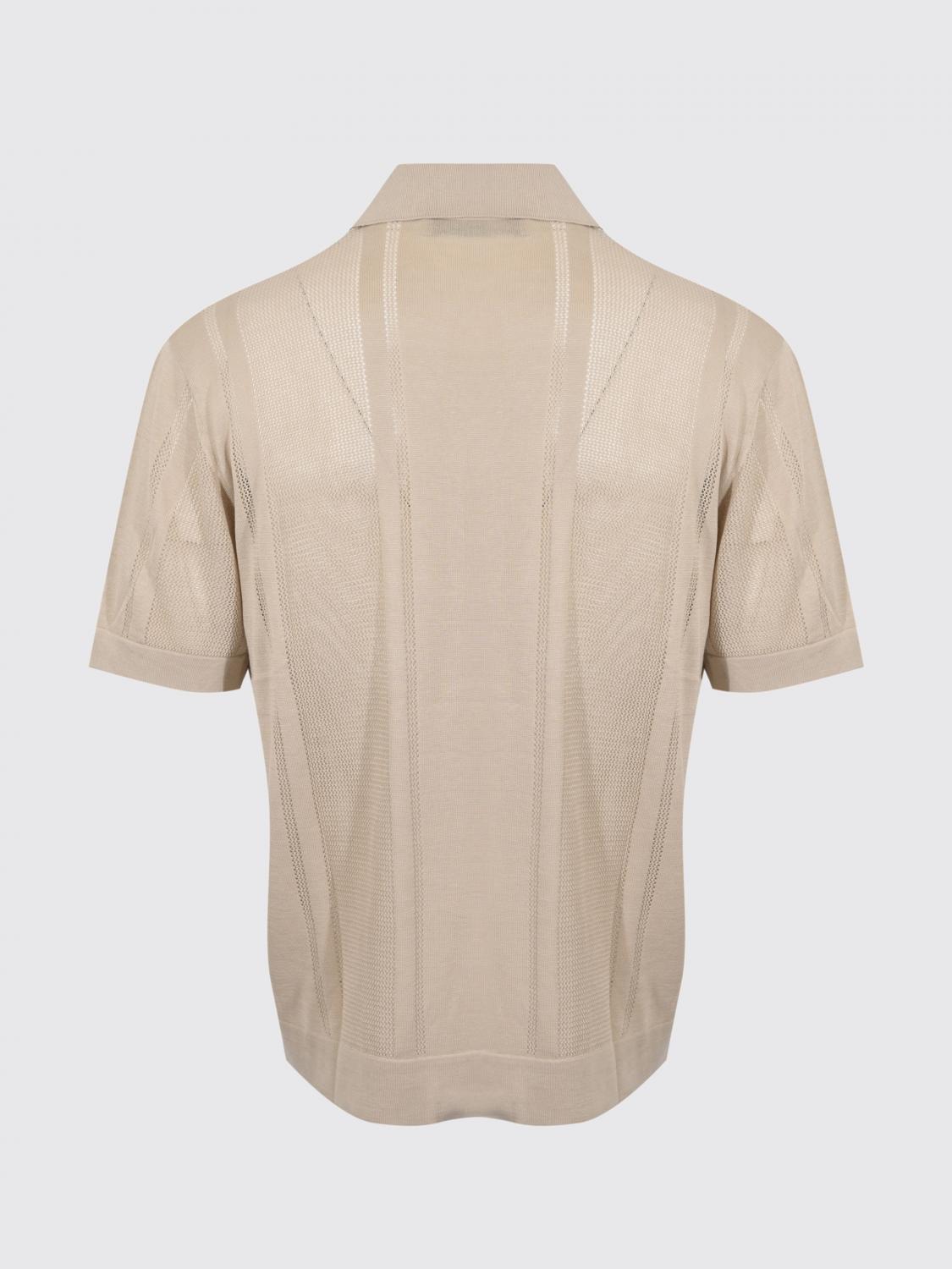 PAOLO PECORA POLO: Polo de punto Paolo Pecora, Beige - Img 3