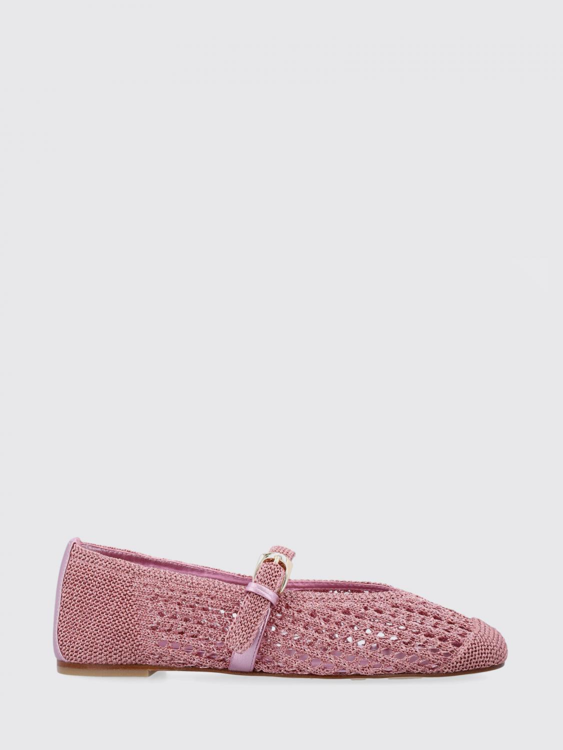 STUART WEITZMAN LOAFER: Leora Crochet Fabric Mary Jane Stuart Weitzman, Pink - Img 1