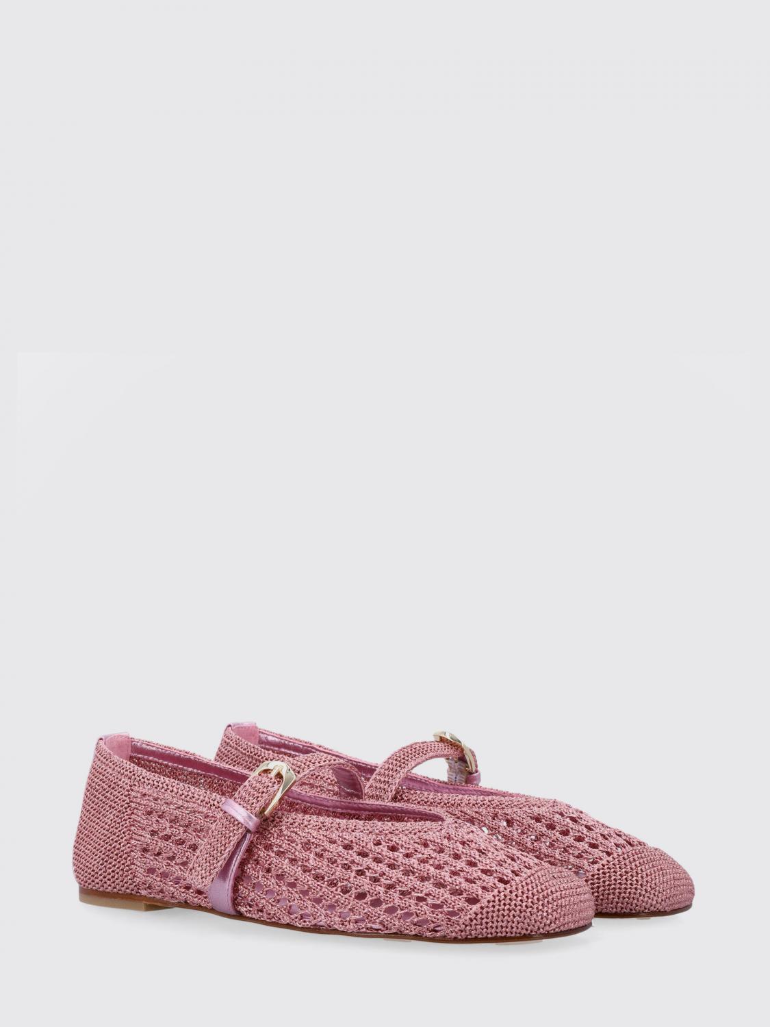 STUART WEITZMAN LOAFER: Leora Crochet Fabric Mary Jane Stuart Weitzman, Pink - Img 2