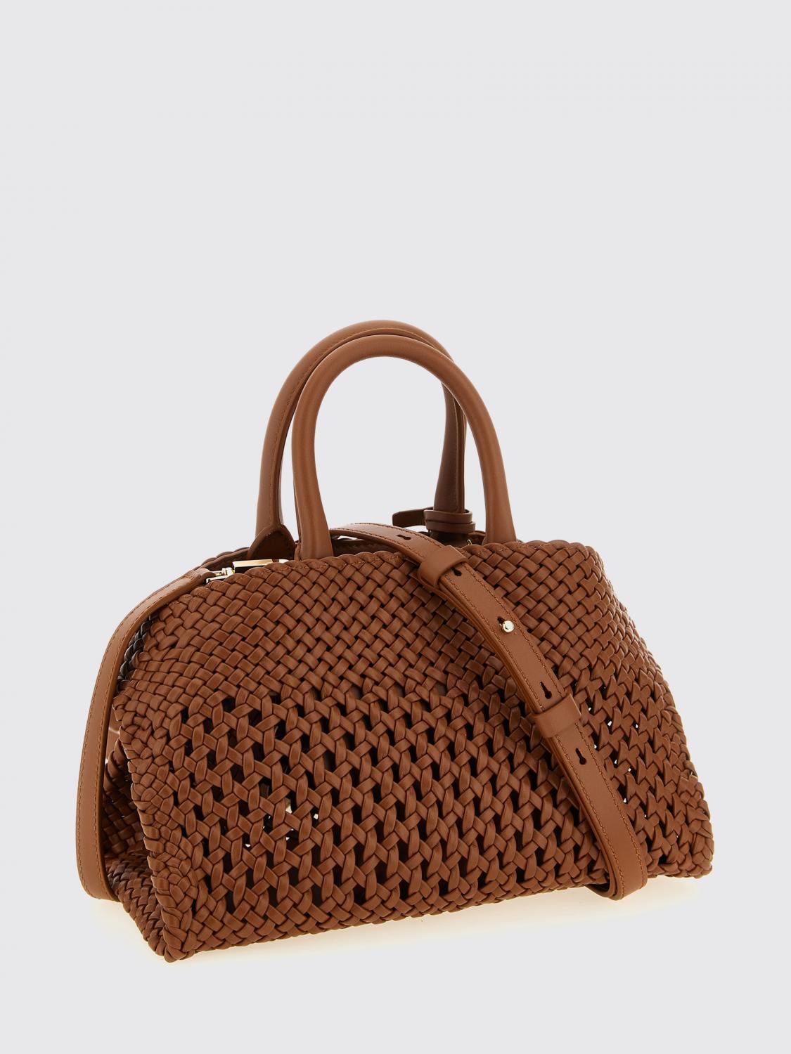 FERRAGAMO BORSA MINI: Borsa Hug Ferragamo in nappa intrecciata , Marrone - Img 2
