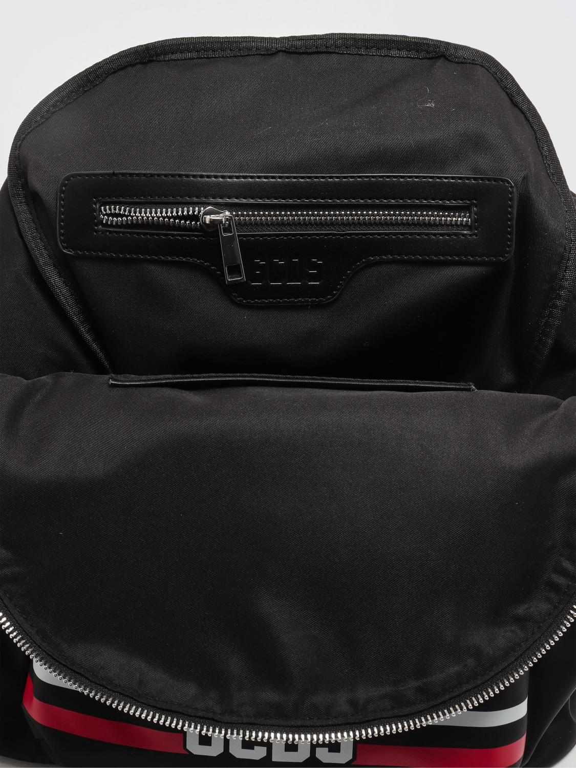 GCDS JUNIOR ZAINO: Zaino GCDS Junior in nylon con logo stampato , Nero - Img 3