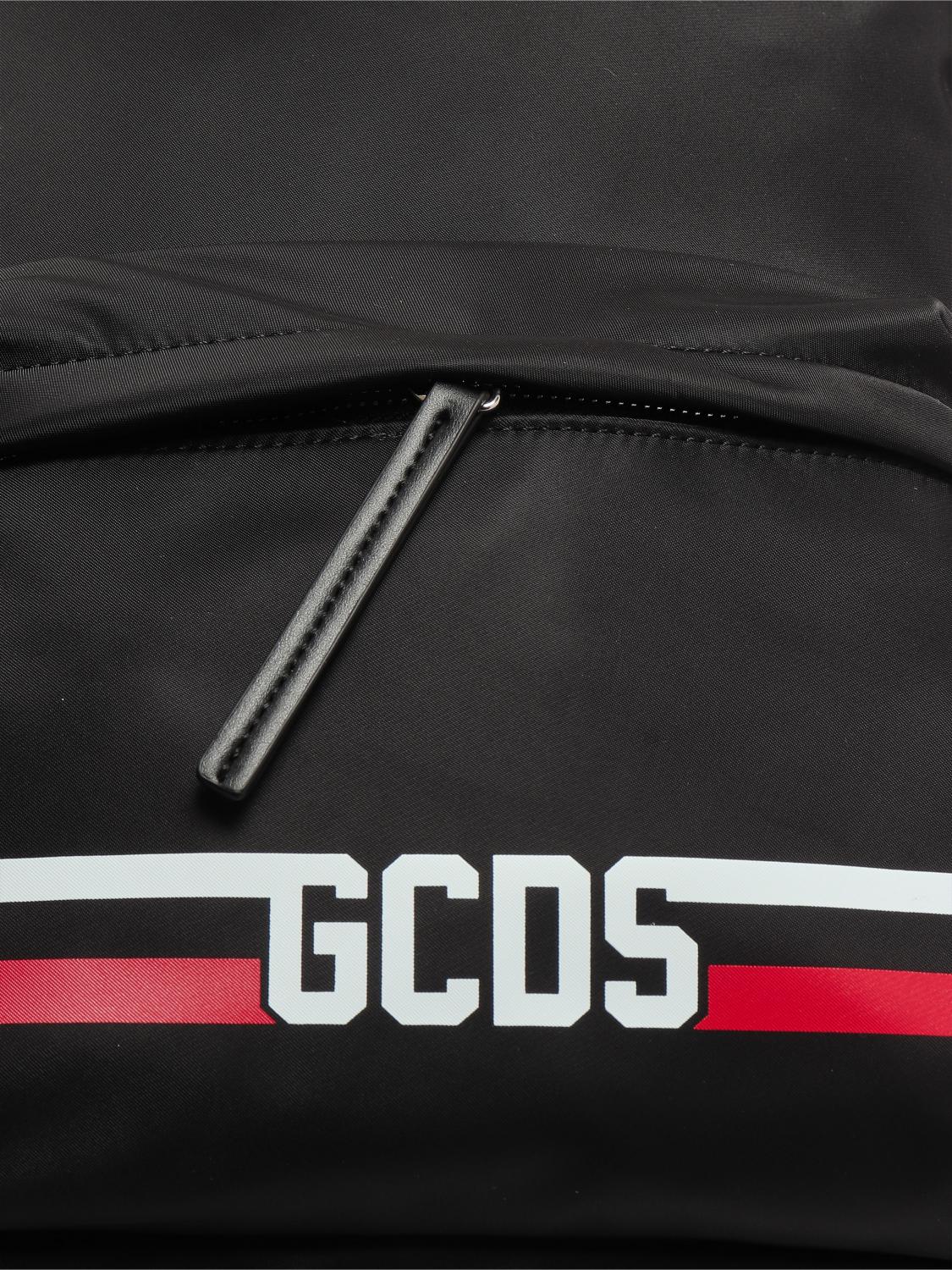 GCDS JUNIOR ZAINO: Zaino GCDS Junior in nylon con logo stampato , Nero - Img 4