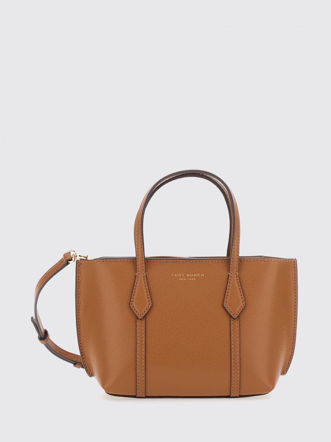 TORY BURCH BORSA MINI: Borsa Perry Tory Burch in pelle a grana, Beige - Img 1