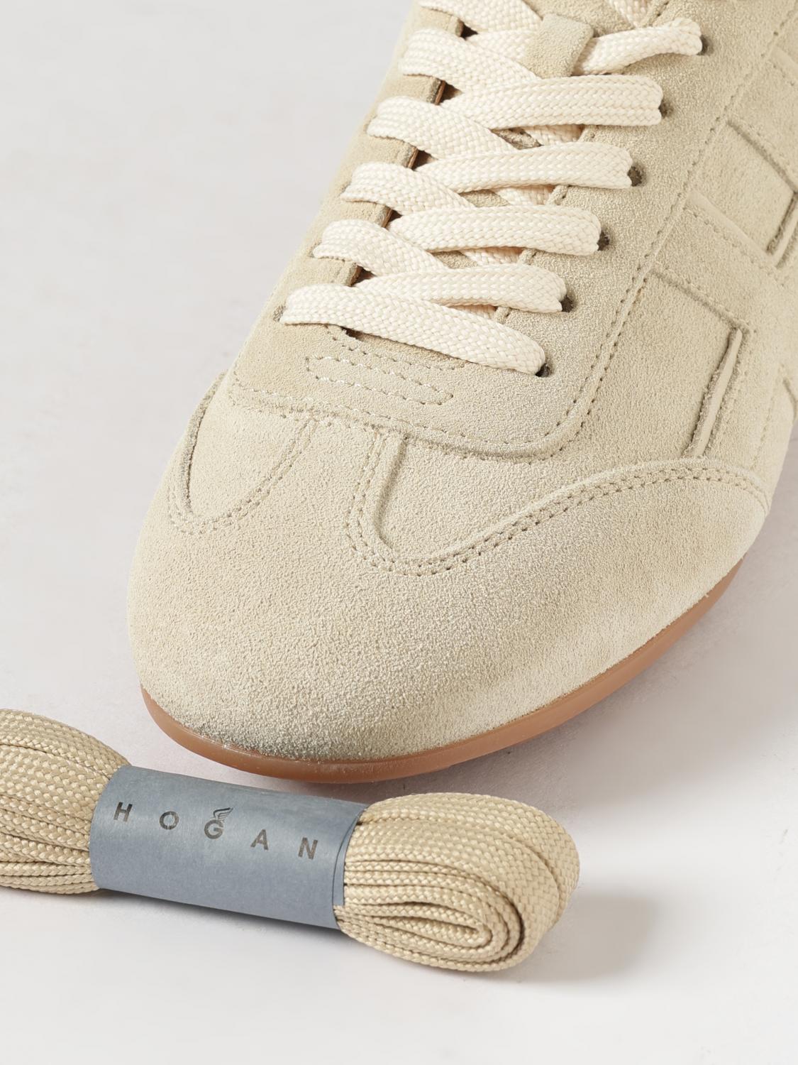 HOGAN SNEAKERS: Sneakers Olympia Hogan in camoscio , Beige - Img 4