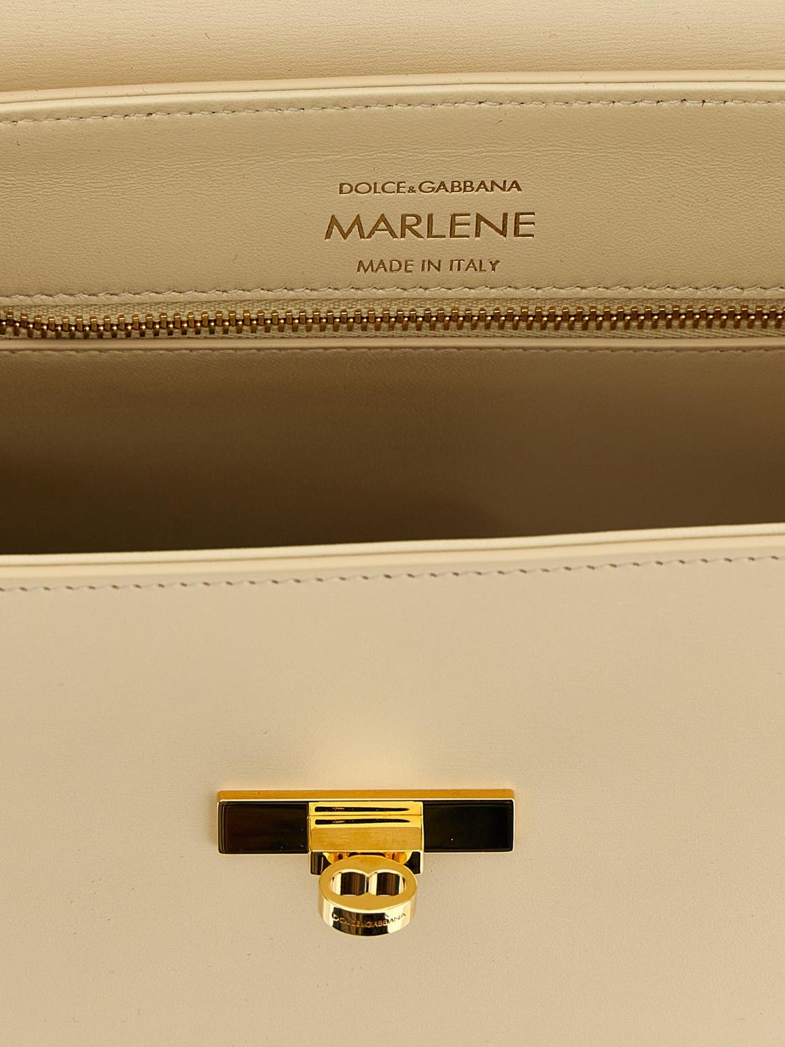 DOLCE & GABBANA BORSA A MANO: Borsa Marlene Dolce & Gabbana in pelle palmellata, Bianco - Img 4