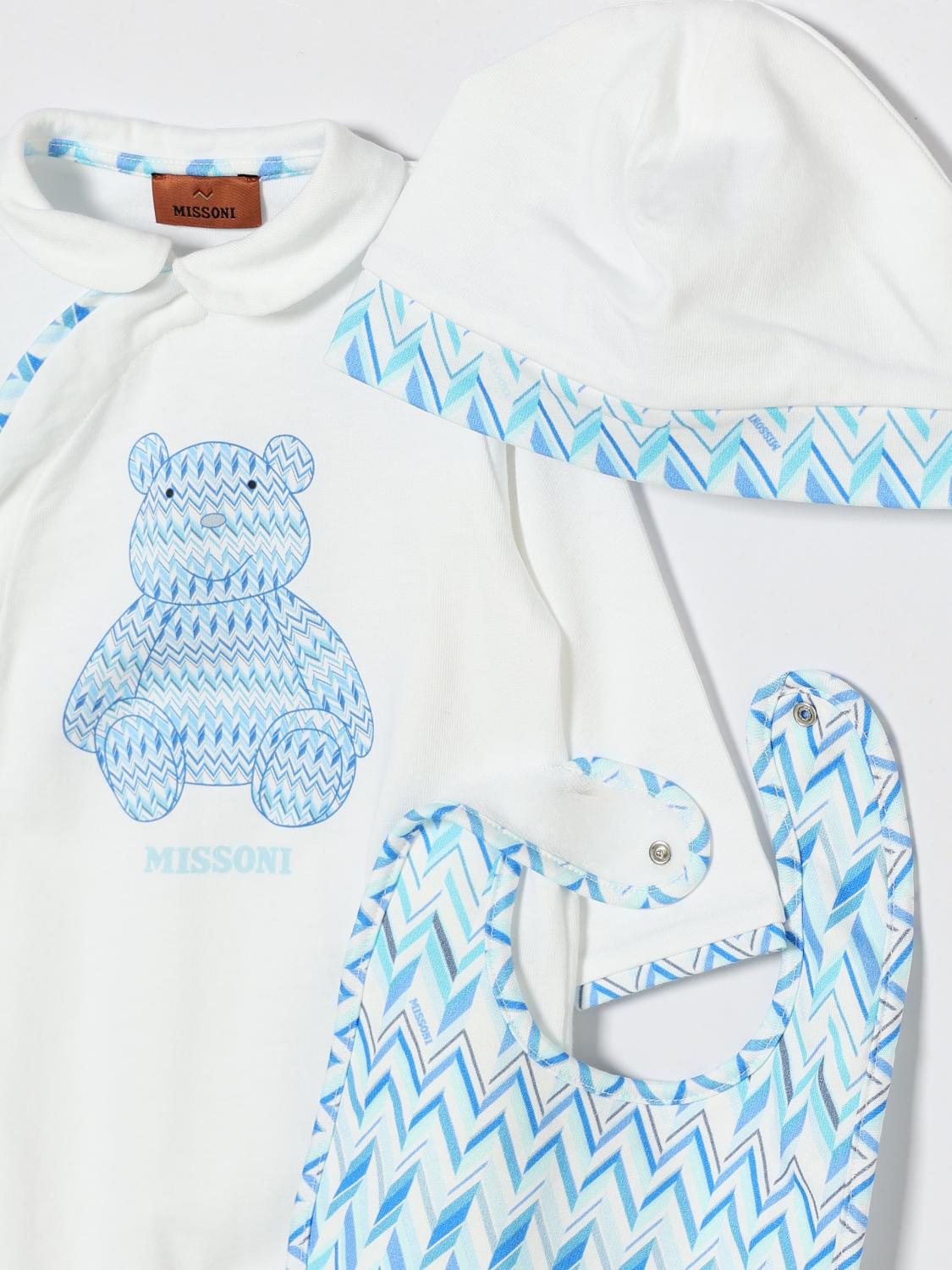 MISSONI ENSEMBLE: Ensemble de nuit 3 pièces en coton Missoni, Blanc - Img 3