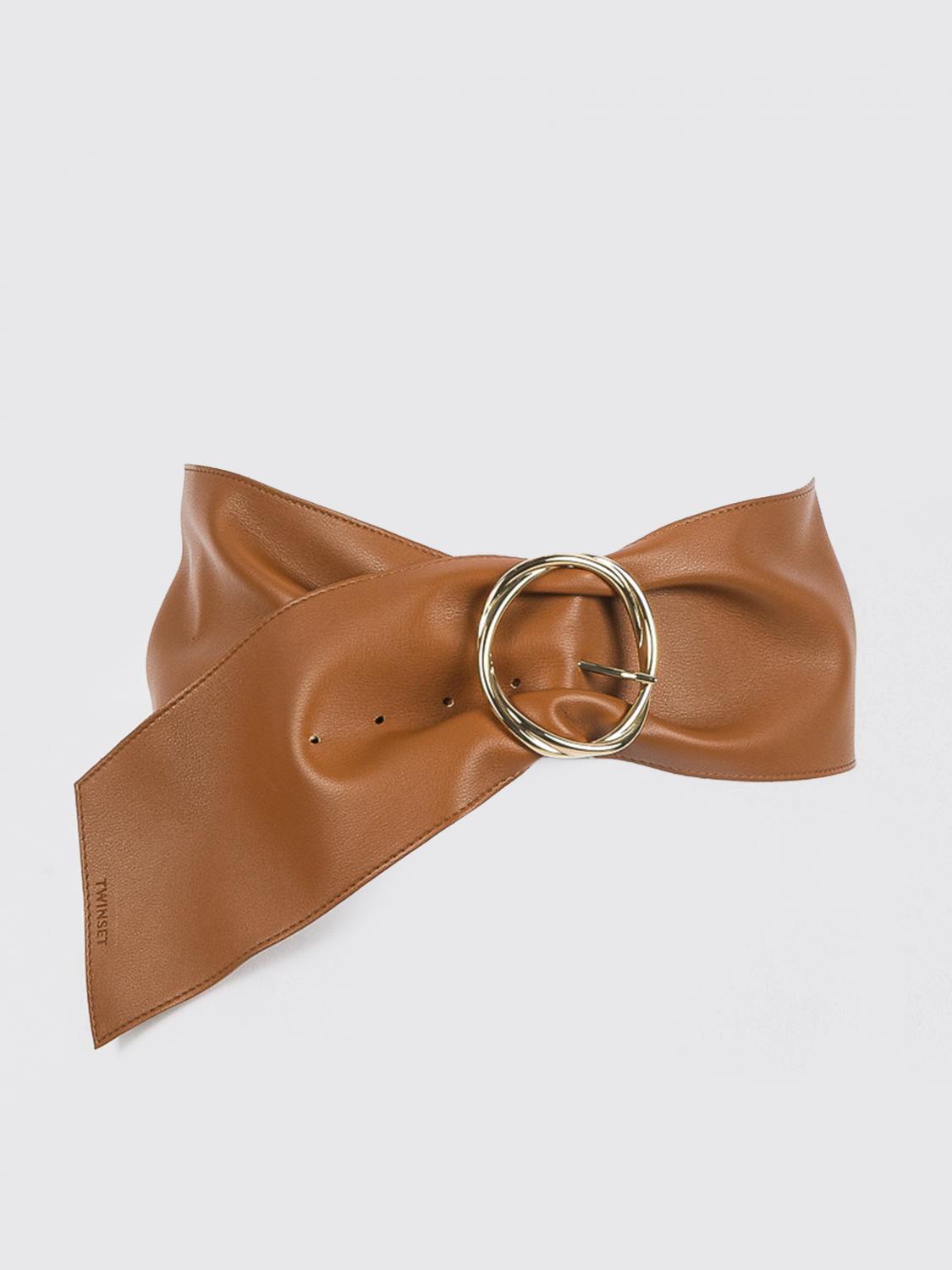 TWINSET CINTURA: Cintura Twinset in pelle sintetica , Cuoio - Img 1