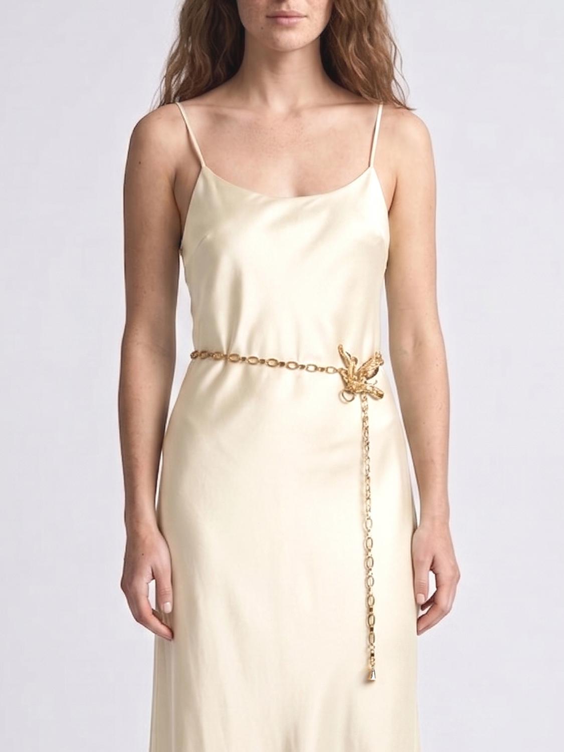 TWINSET CINTURA: Cintura Twinset in maglia di ottone , Oro - Img 2