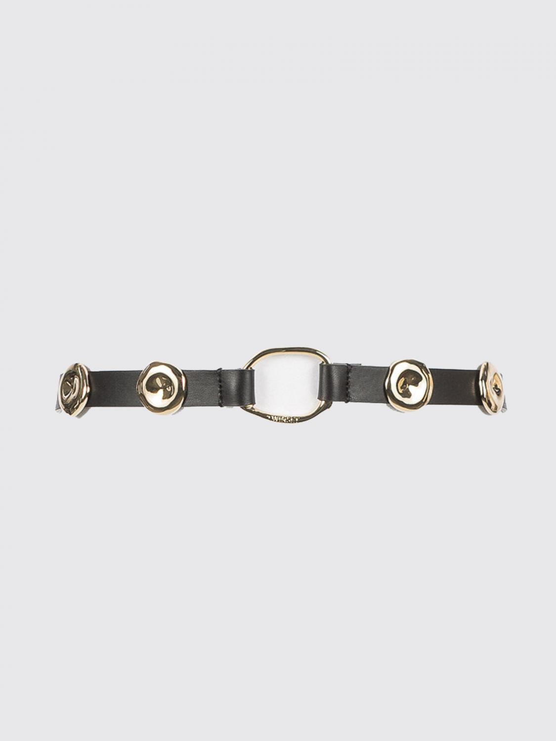 TWINSET CINTURA: Cintura Twinset in poliuretano con borchie , Nero - Img 1