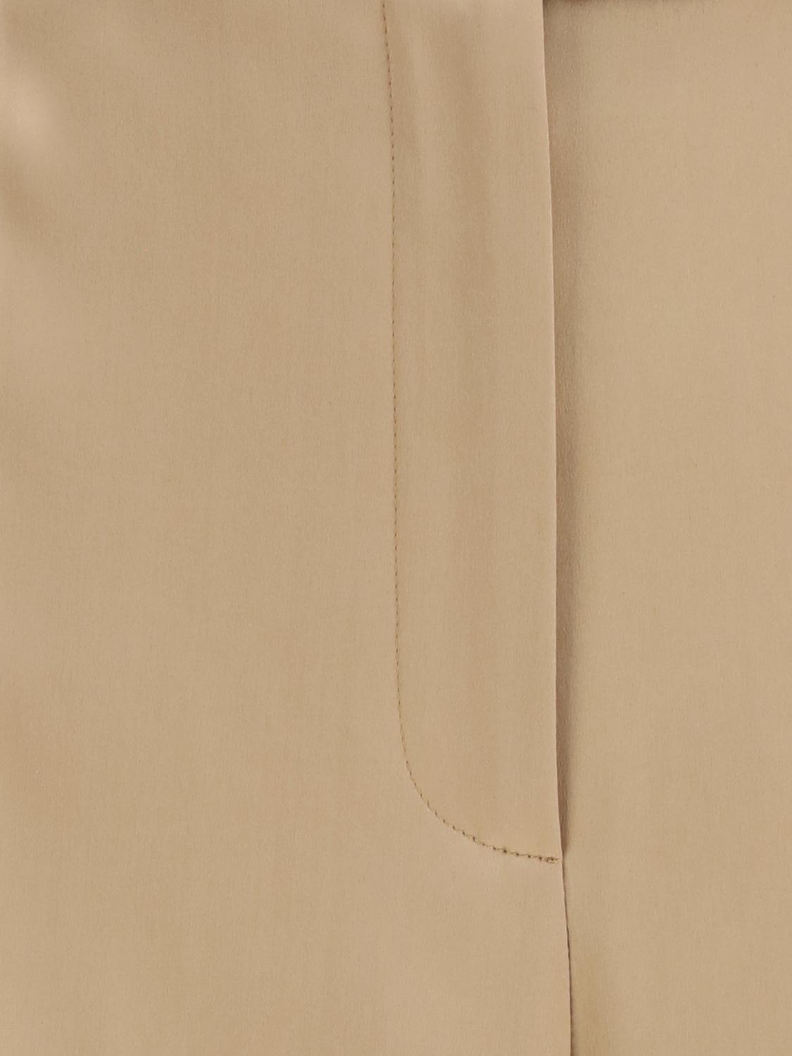 VALENTINO PANTALONES: Pantalones sastre de seda elástica Valentino, Camello - Img 4