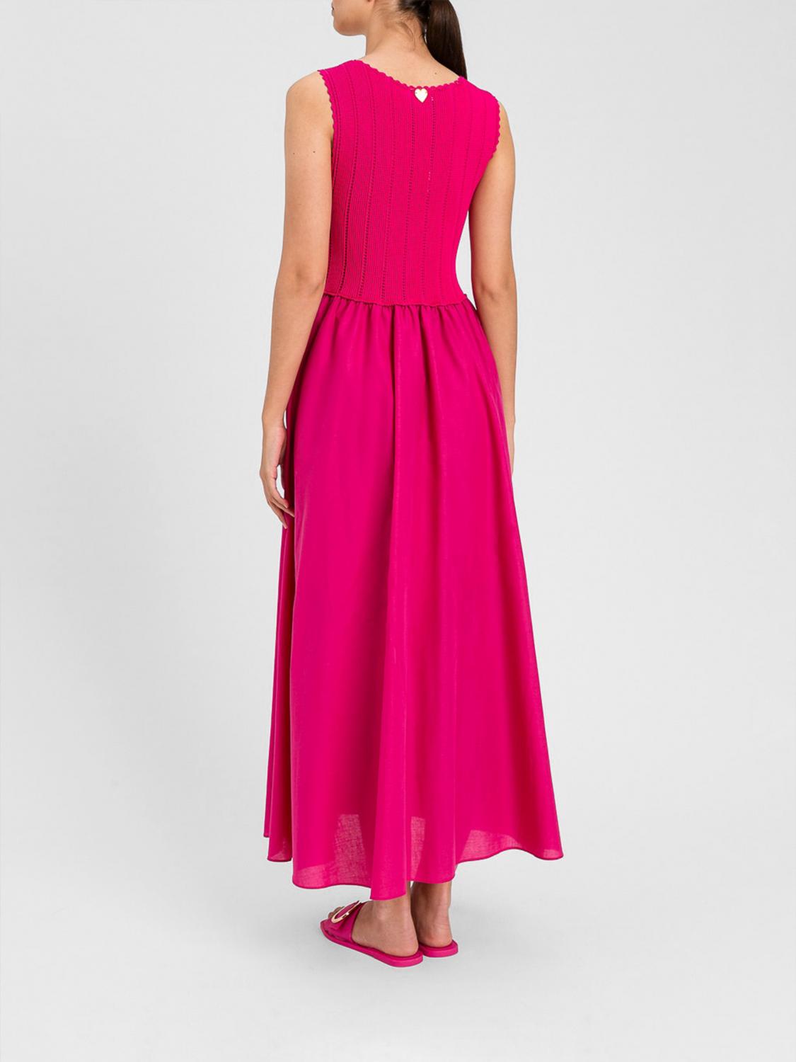 TWINSET U&B ABITO: Abito midi Twinset U&B in cotone , Fuxia - Img 2