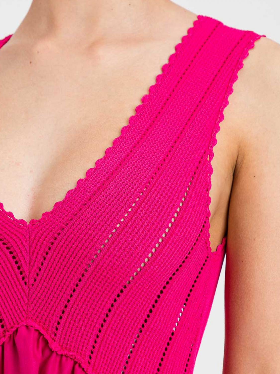TWINSET U&B ABITO: Abito midi Twinset U&B in cotone , Fuxia - Img 3
