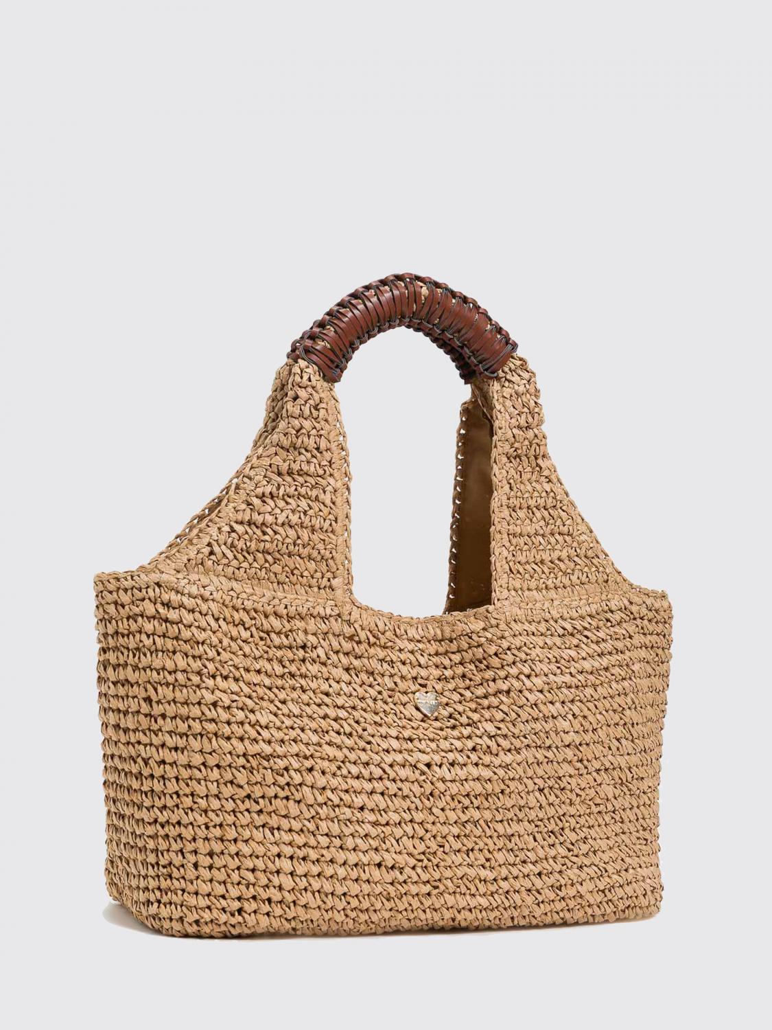 TWINSET U&B BORSA A MANO: Borsa Twinset U&B in rafia , Naturale - Img 2
