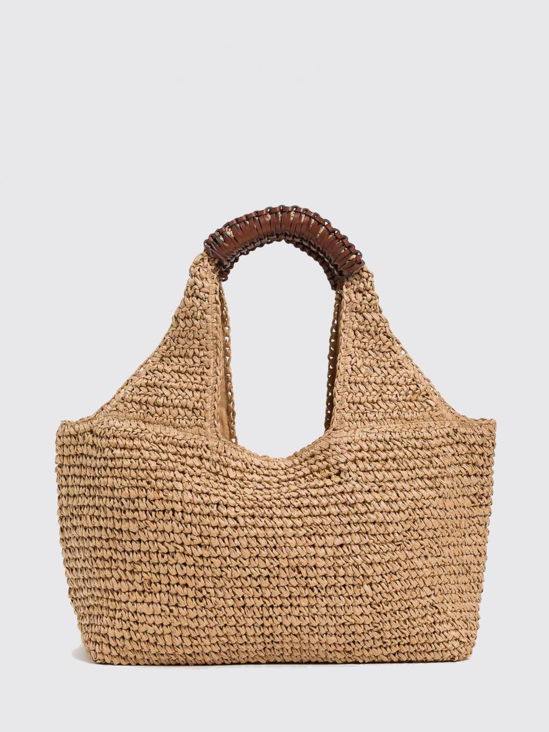 TWINSET U&B BORSA A MANO: Borsa Twinset U&B in rafia , Naturale - Img 3
