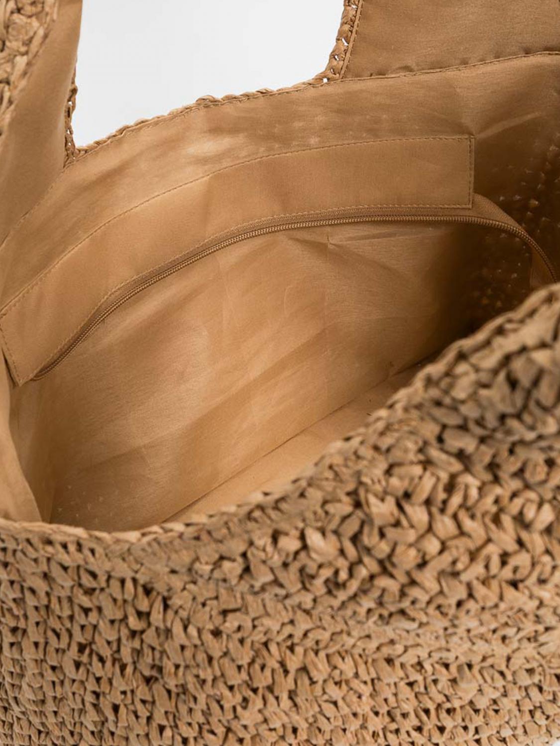 TWINSET U&B BORSA A MANO: Borsa Twinset U&B in rafia , Naturale - Img 4