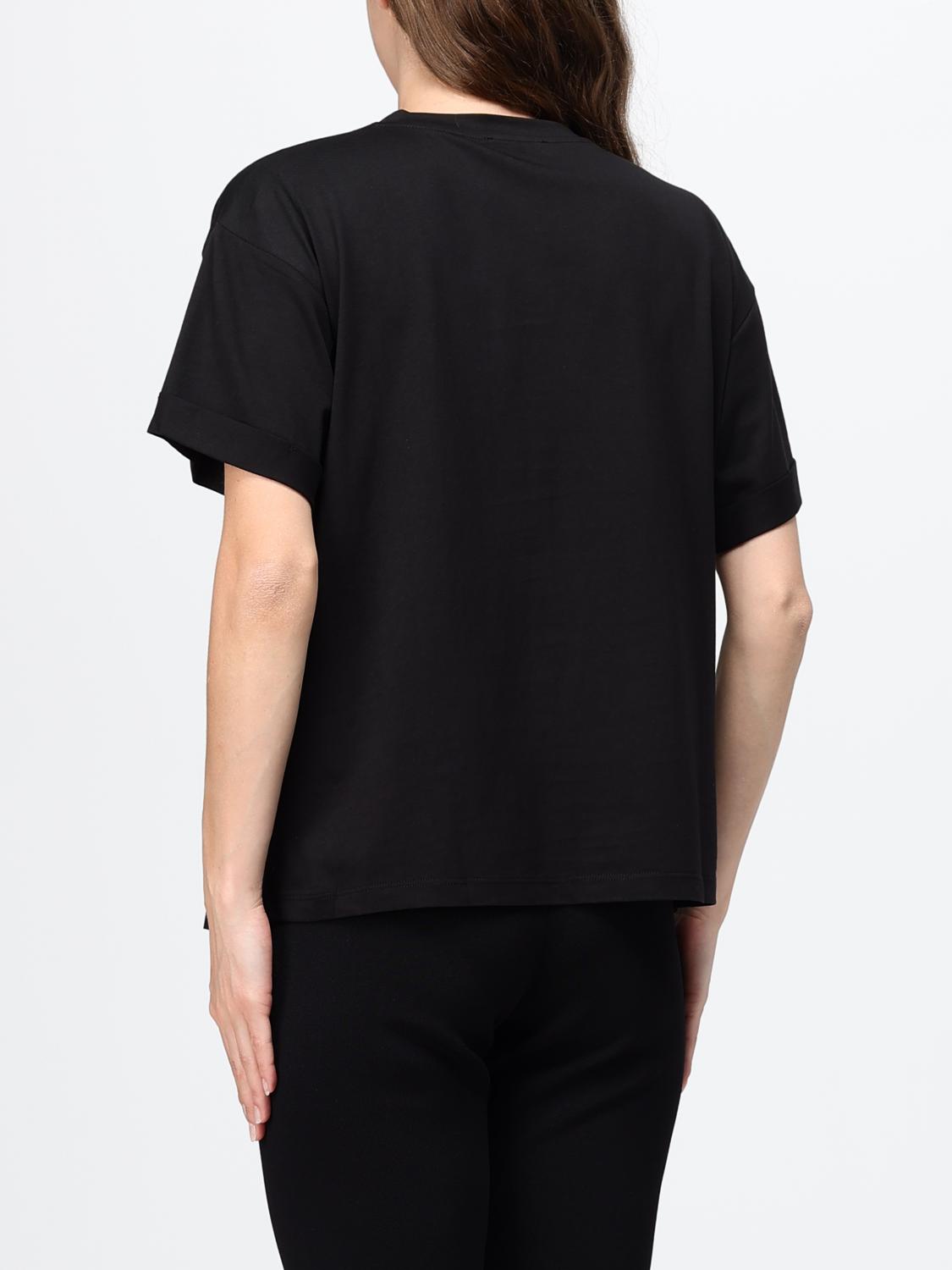 TWINSET U&B T-SHIRTS: T-shirts in cotone con logo all'uncinetto Twinset U&B, Nero - Img 2