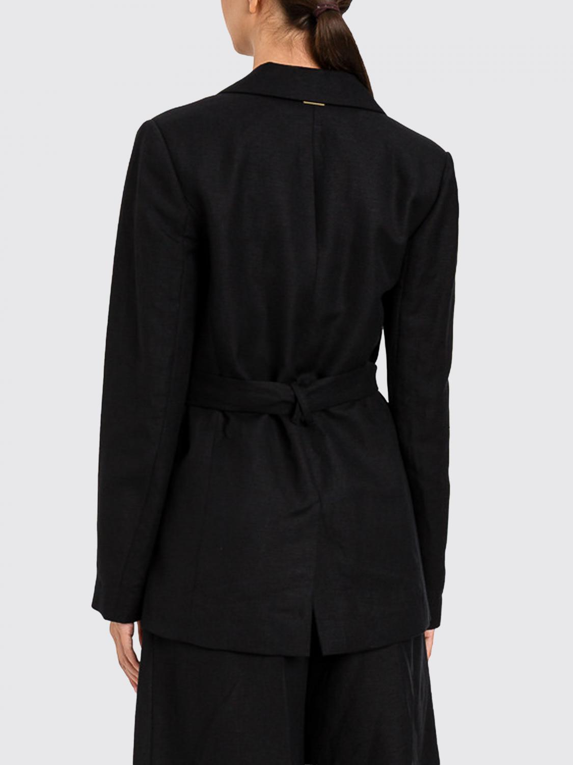 TWINSET U&B CHAQUETA: Blazer de mezcla de lino Twinset U&B, Negro - Img 3