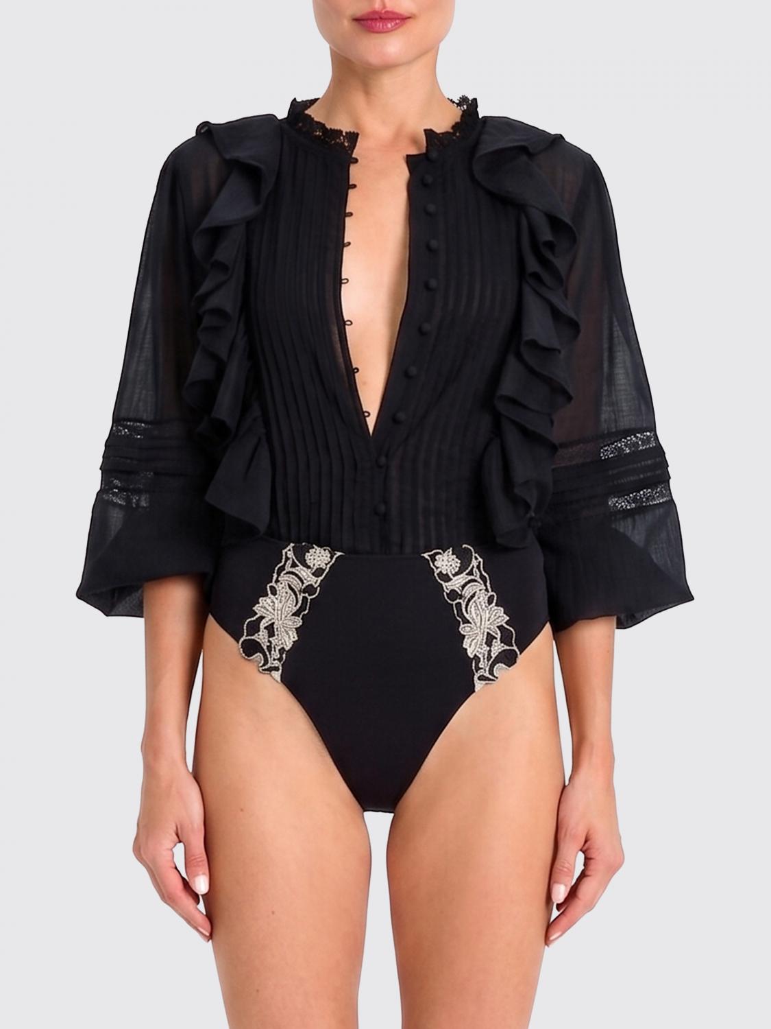 TWINSET U&B CAMICIA: Camicia Twinset U&B in cotone con rouches , Nero - Img 1
