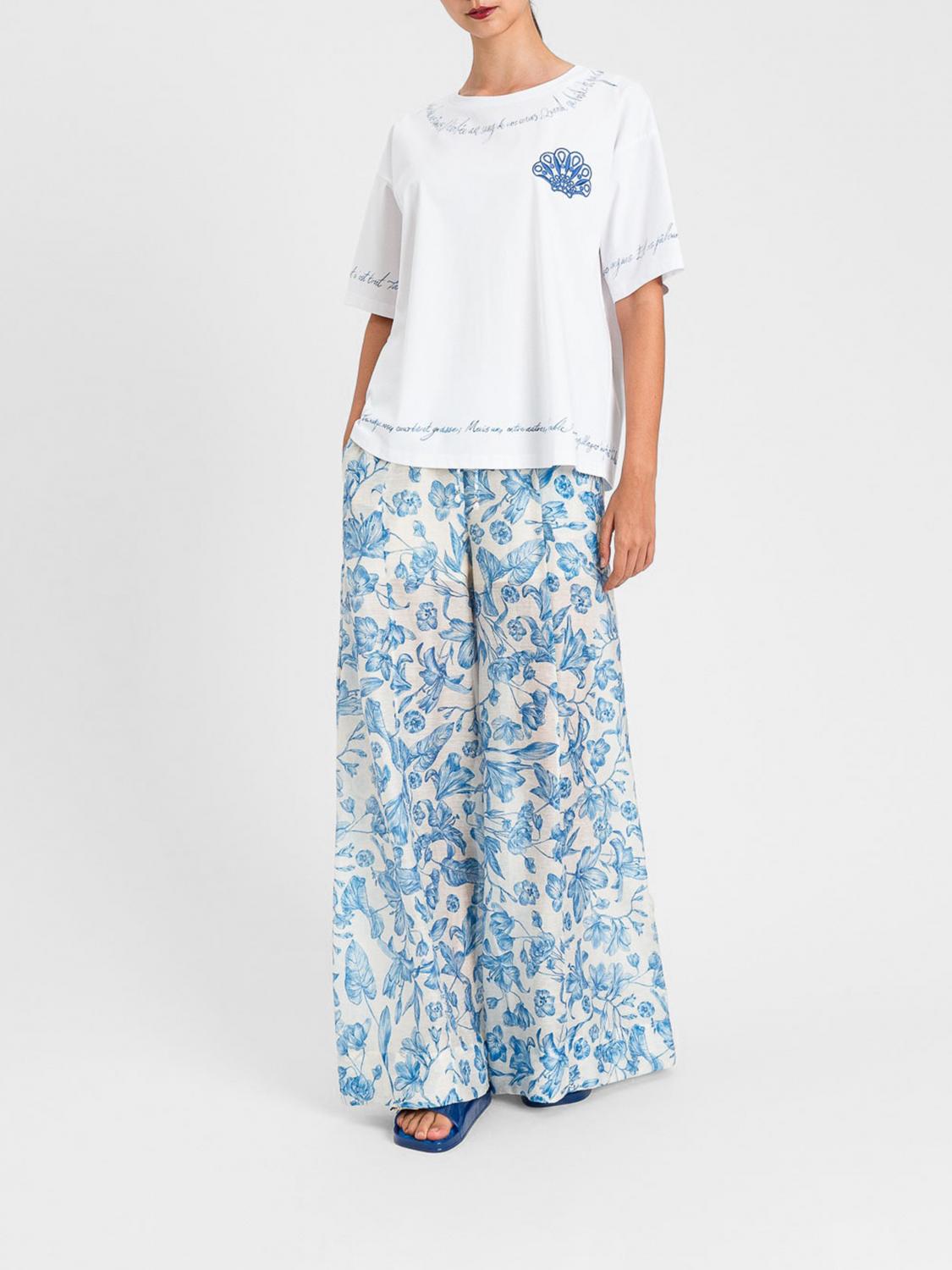 TWINSET U&B T-SHIRTS: T-shirts in misto cotone con slogan Twinset U&B, Bianco - Img 2