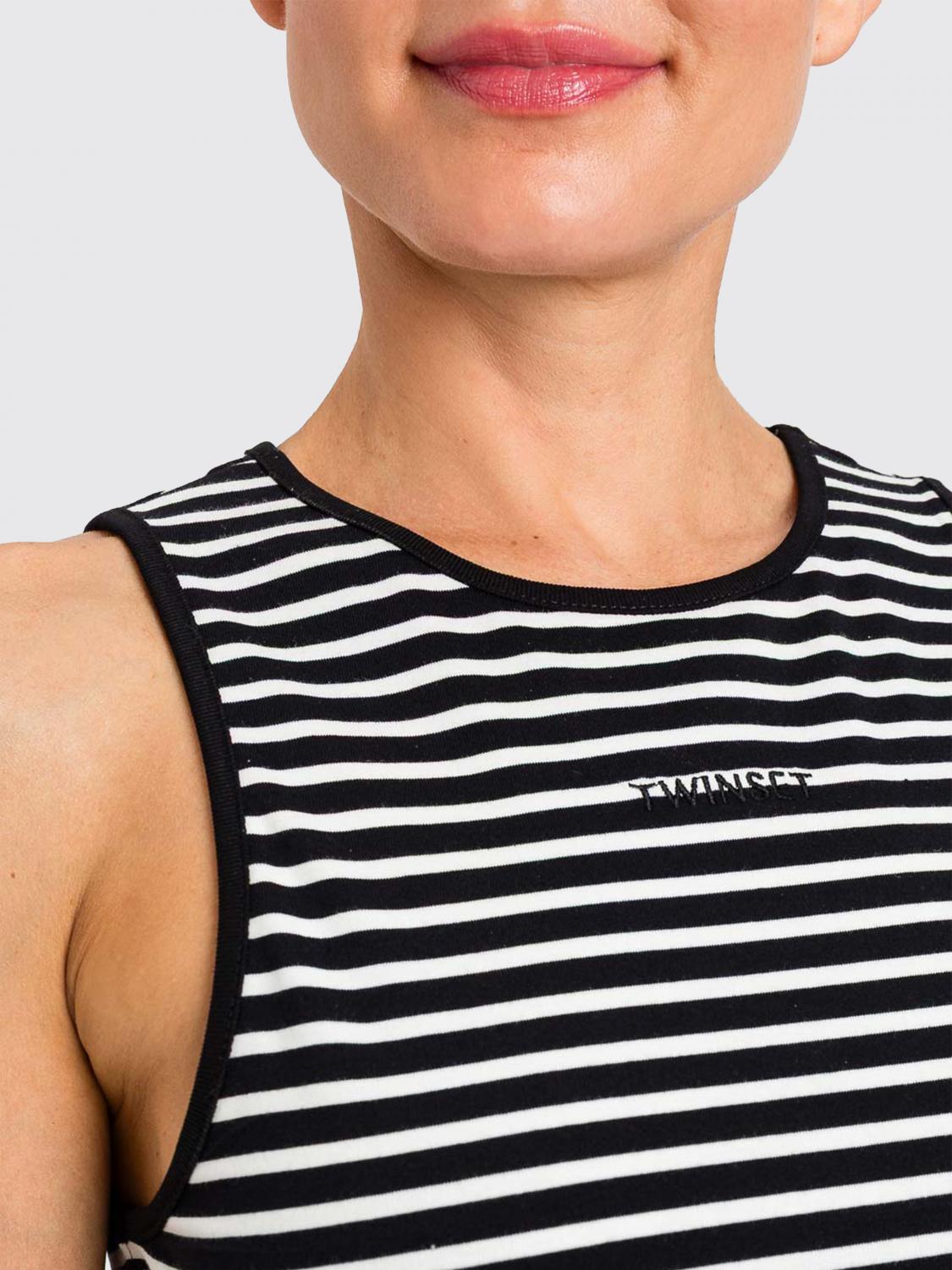 TWINSET U&B TOP: Top in cotone a righe Twinset U&B, Rigato - Img 3