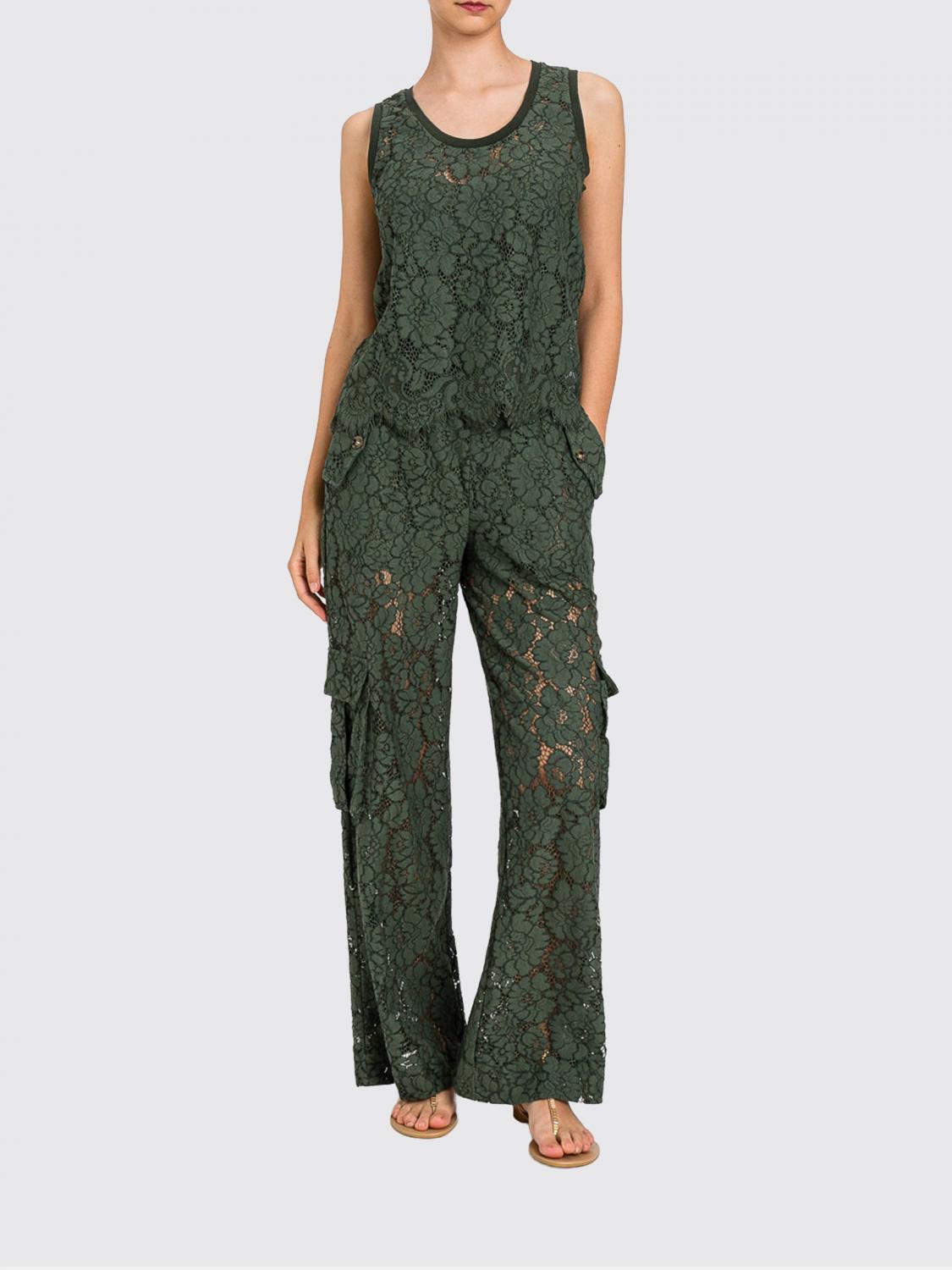 TWINSET U&B TOP: Top in macramé Twinset U&B, Verde - Img 2