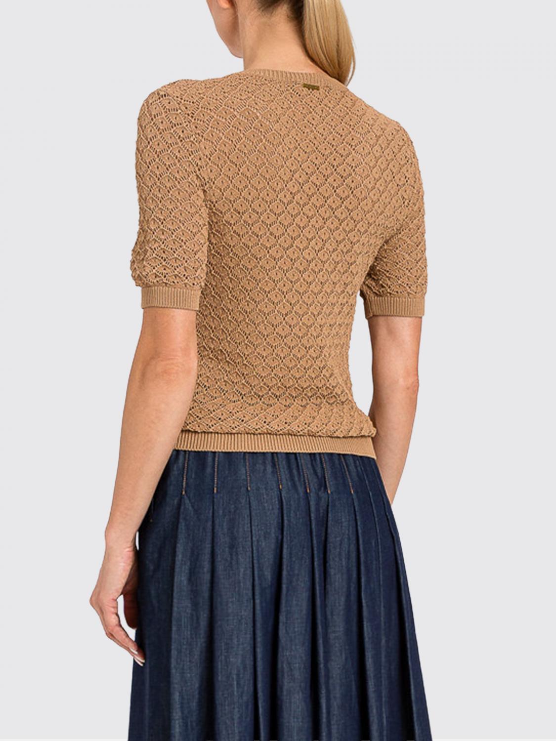 TWINSET U&B MAGLIA: Maglia in viscosa traforato Twinset U&B, Nocciola - Img 2