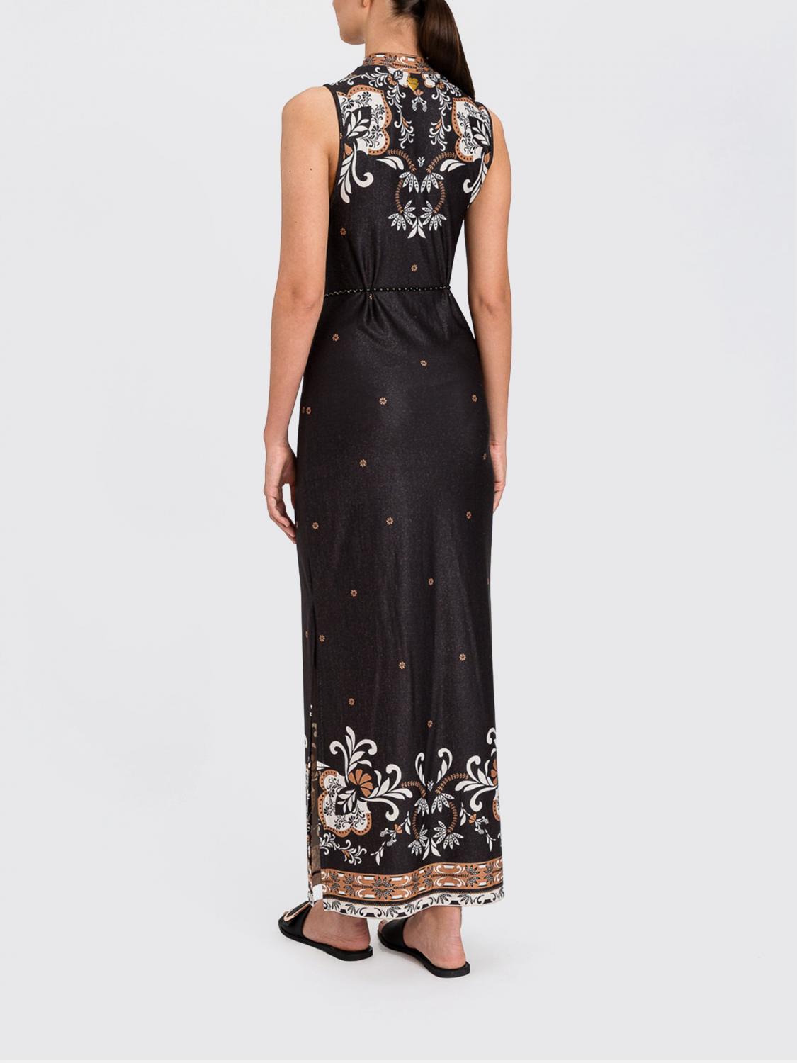 TWINSET U&B ABITO: Abito midi Twinset U&B con stampa etnica , Nero - Img 2