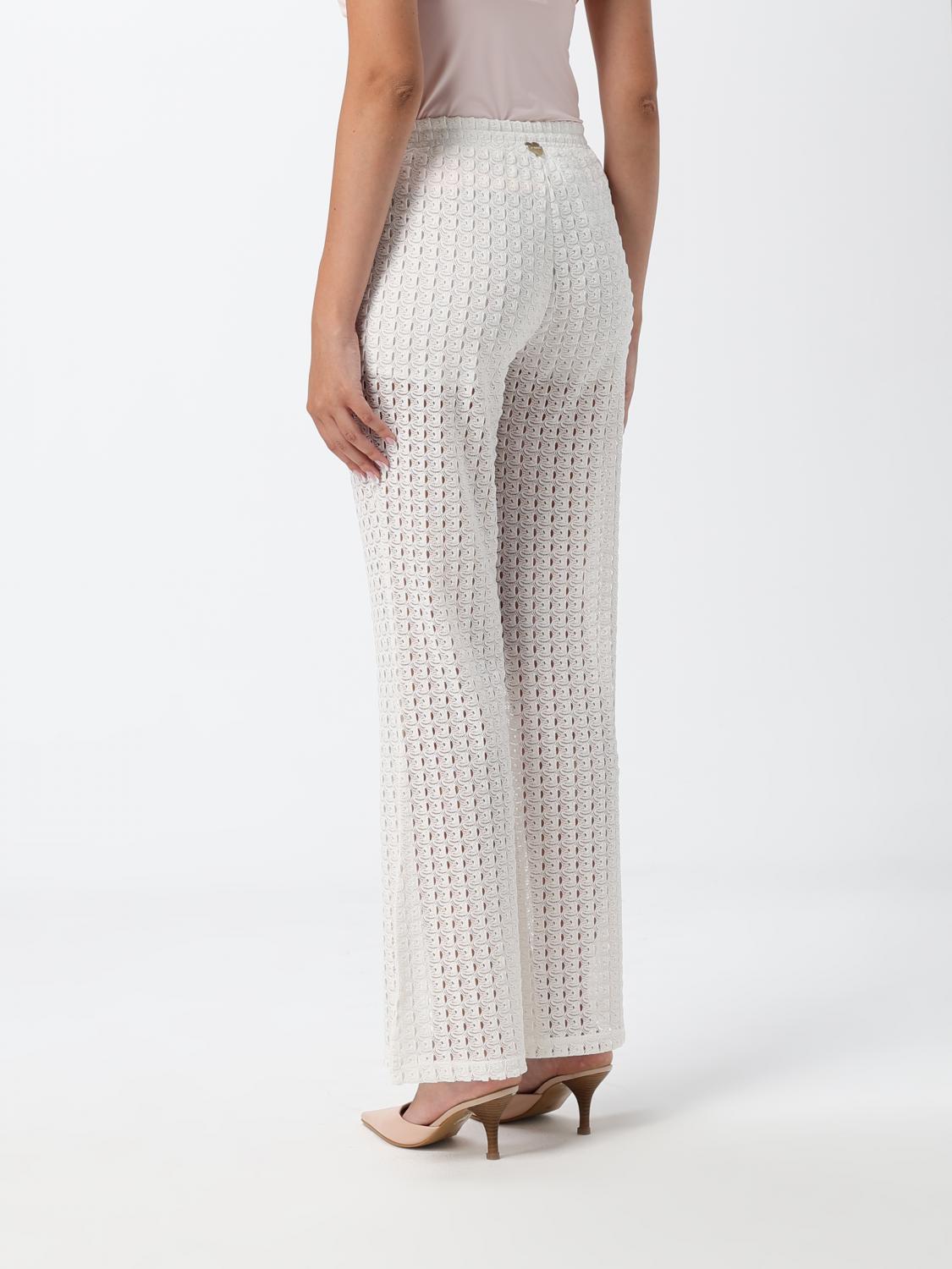 TWINSET U&B PANTS: Perforated Flared Trousers Twinset U&B, White - Img 2