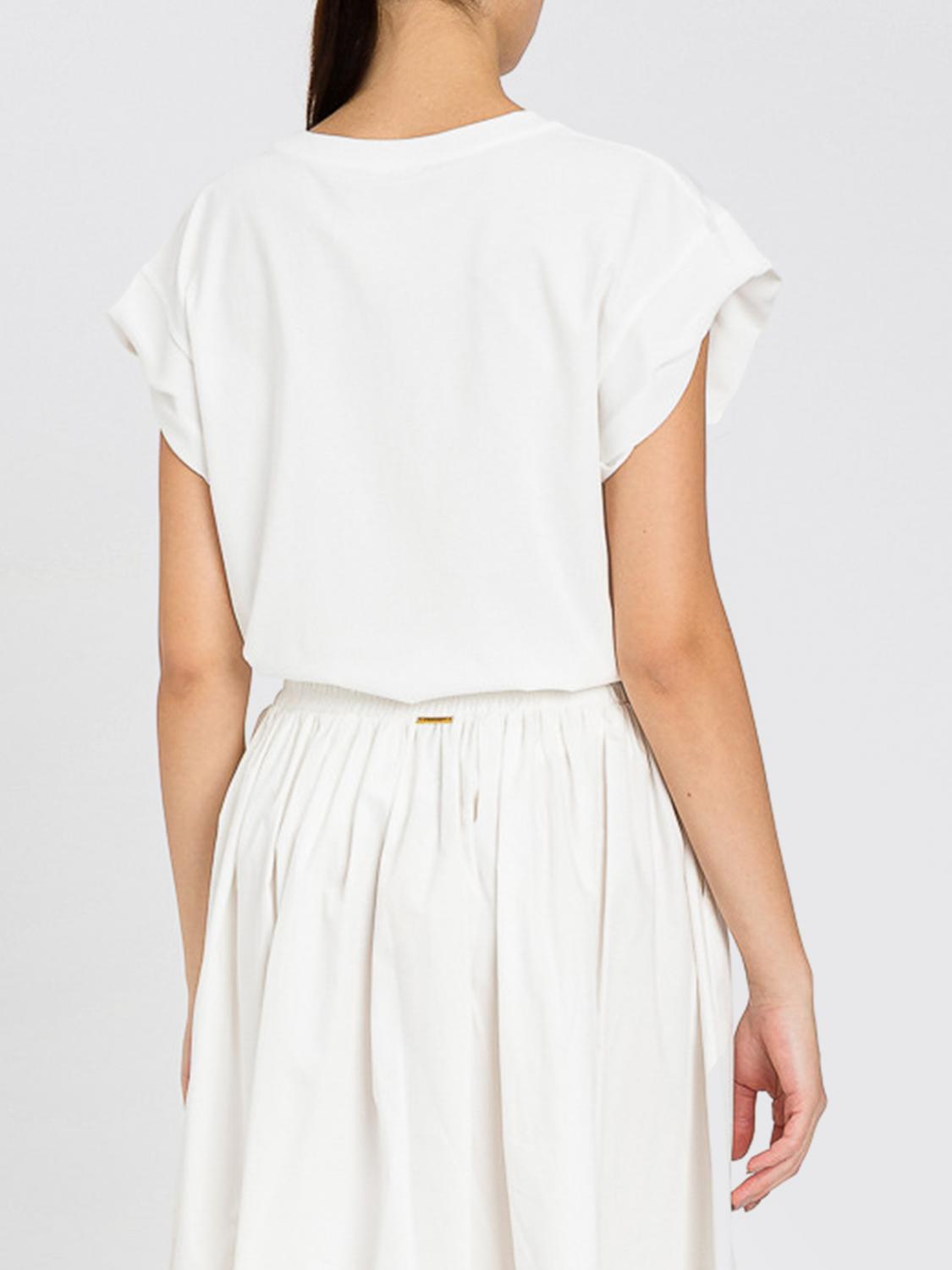 TWINSET U&B CAMISETA: Camisetas Twinset U&B de algodón con logo, Blanco - Img 2