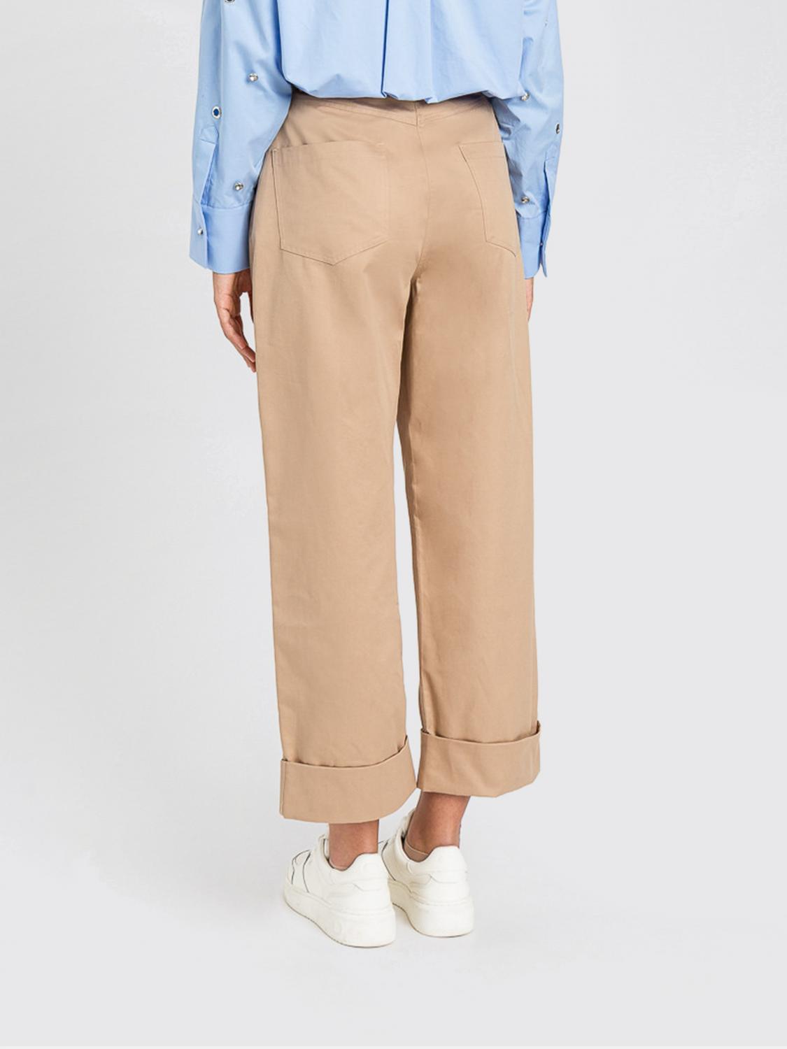 TWINSET U&B PANTALONI: Pantaloni cropped Twinset U&B in cotone , Beige - Img 2