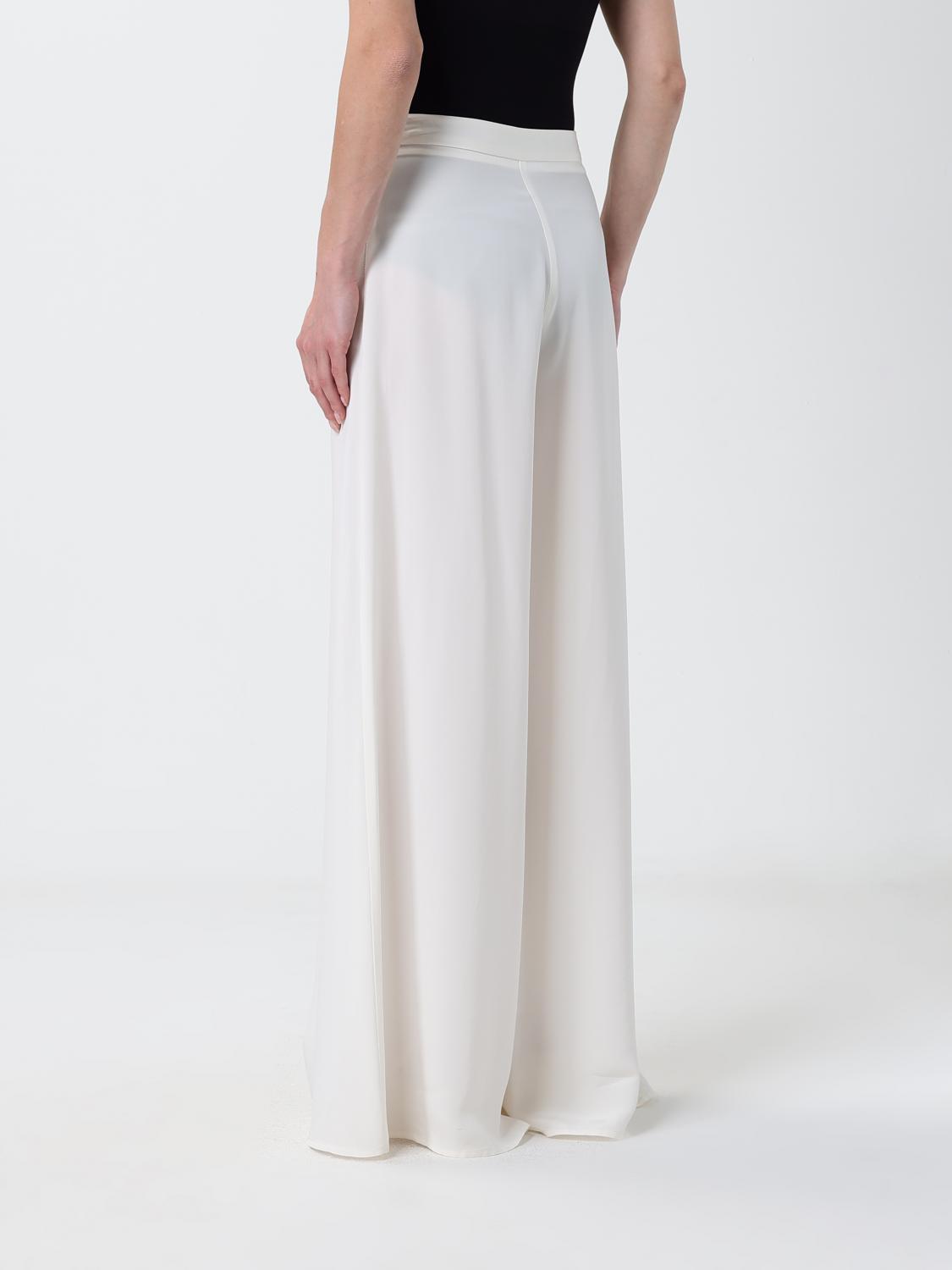 SIMONA CORSELLINI PANTALONI: Pantaloni wide-leg Simona Corsellini in crêpe, Panna - Img 2