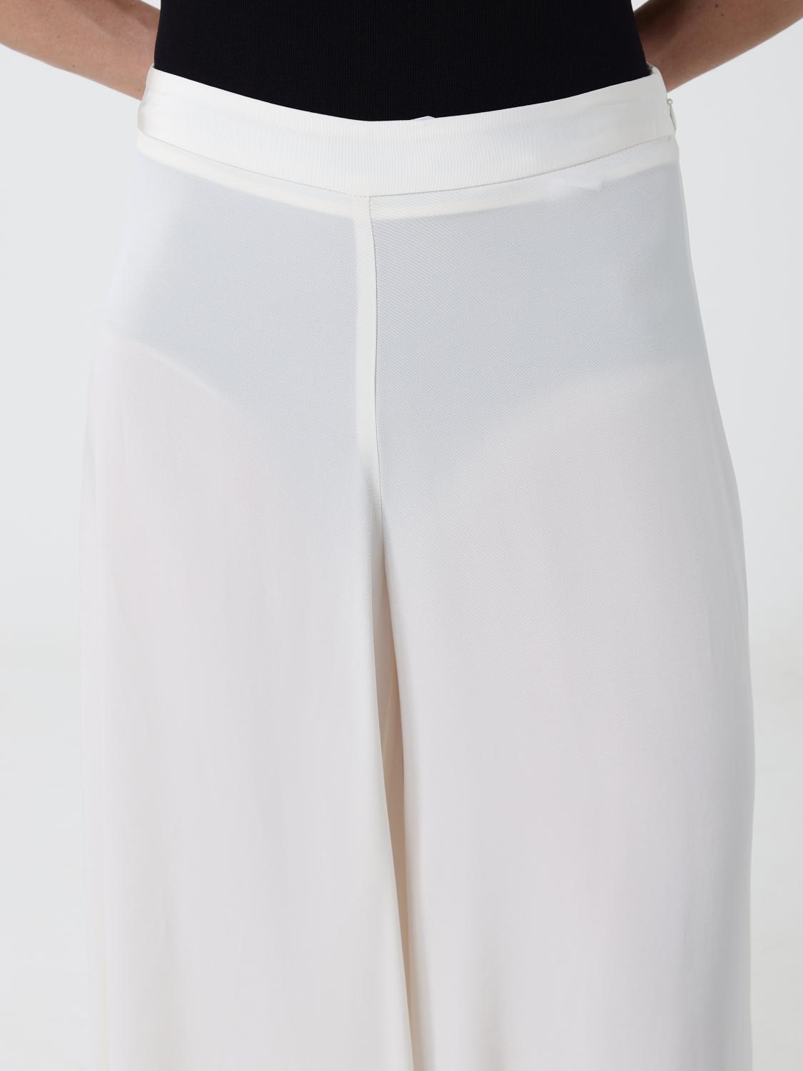 SIMONA CORSELLINI PANTALONI: Pantaloni wide-leg Simona Corsellini in crêpe, Panna - Img 3