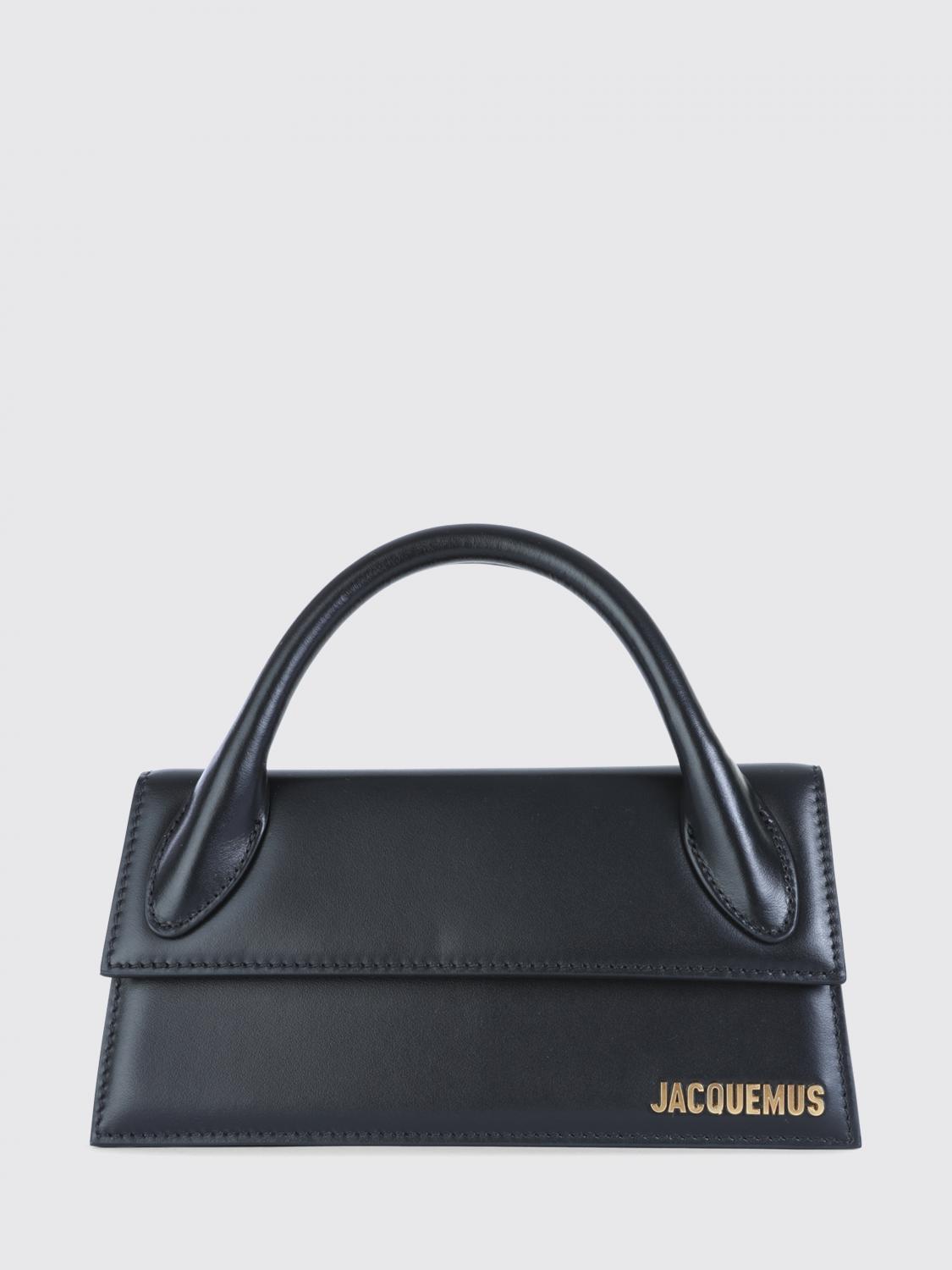 JACQUEMUS BORSA MINI: Borsa Le Chiquito Long Jacquemus in pelle , Nero - Img 1