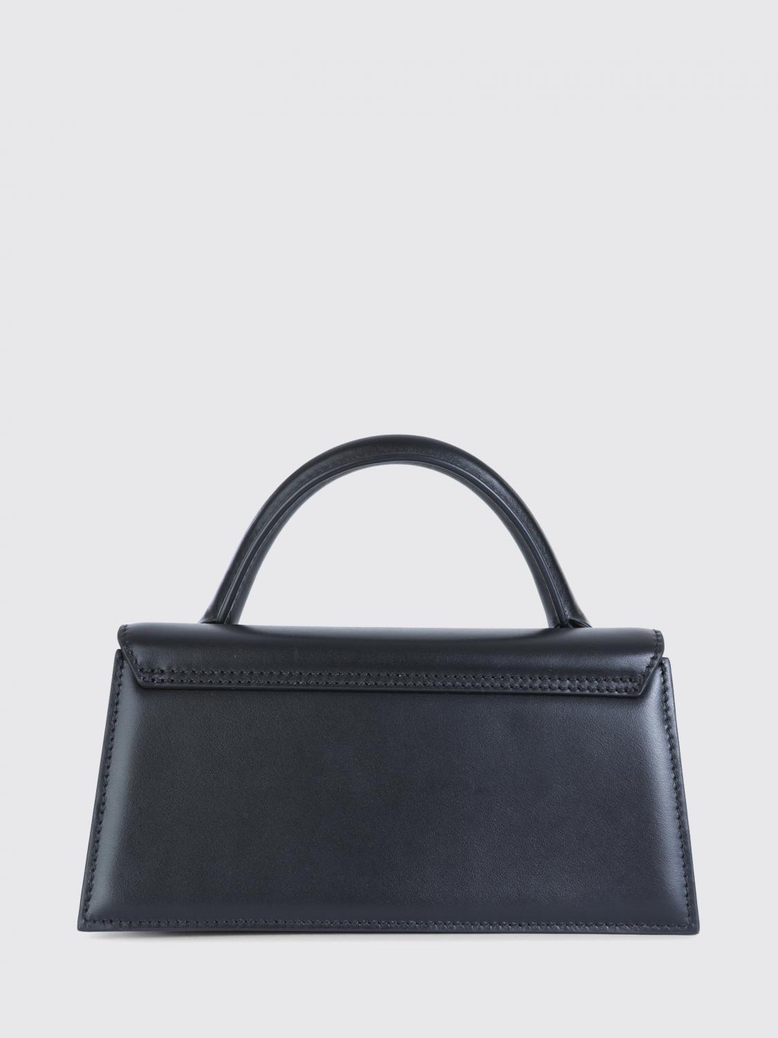 JACQUEMUS BORSA MINI: Borsa Le Chiquito Long Jacquemus in pelle , Nero - Img 2