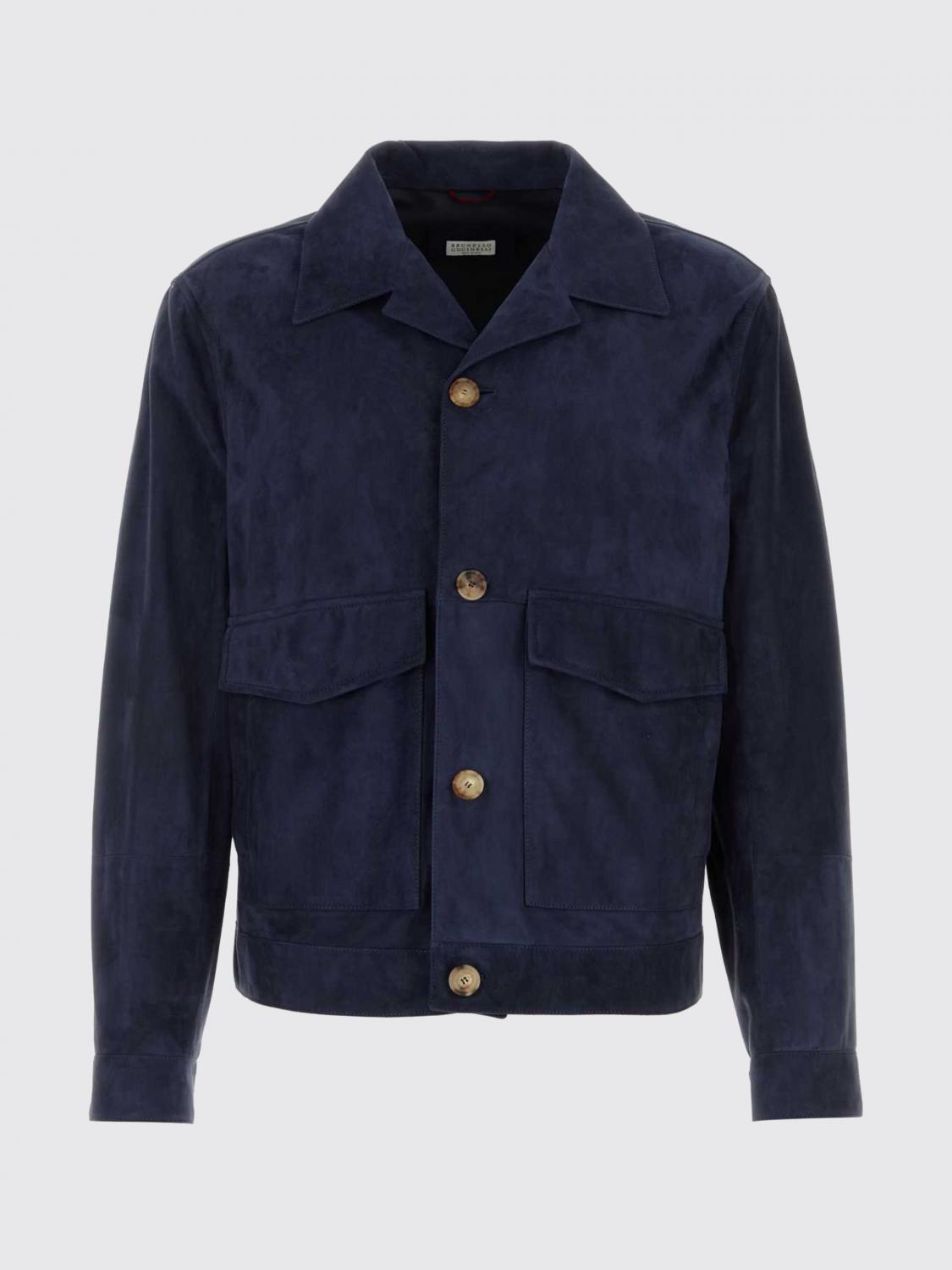 BRUNELLO CUCINELLI ジャケット: Brunello Cucinelli スエードジャケット, ブルー - Img 2