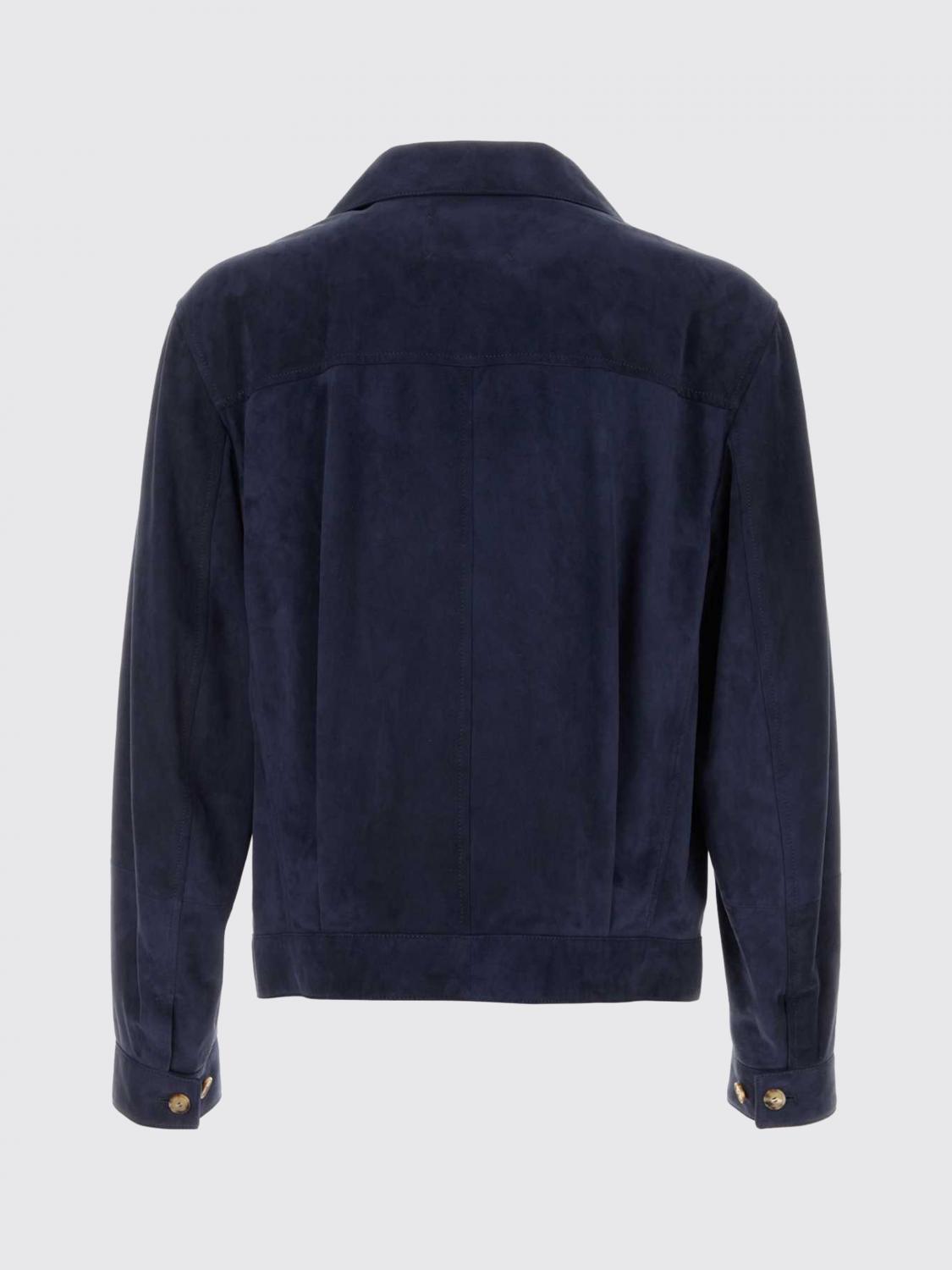 BRUNELLO CUCINELLI ジャケット: Brunello Cucinelli スエードジャケット, ブルー - Img 3