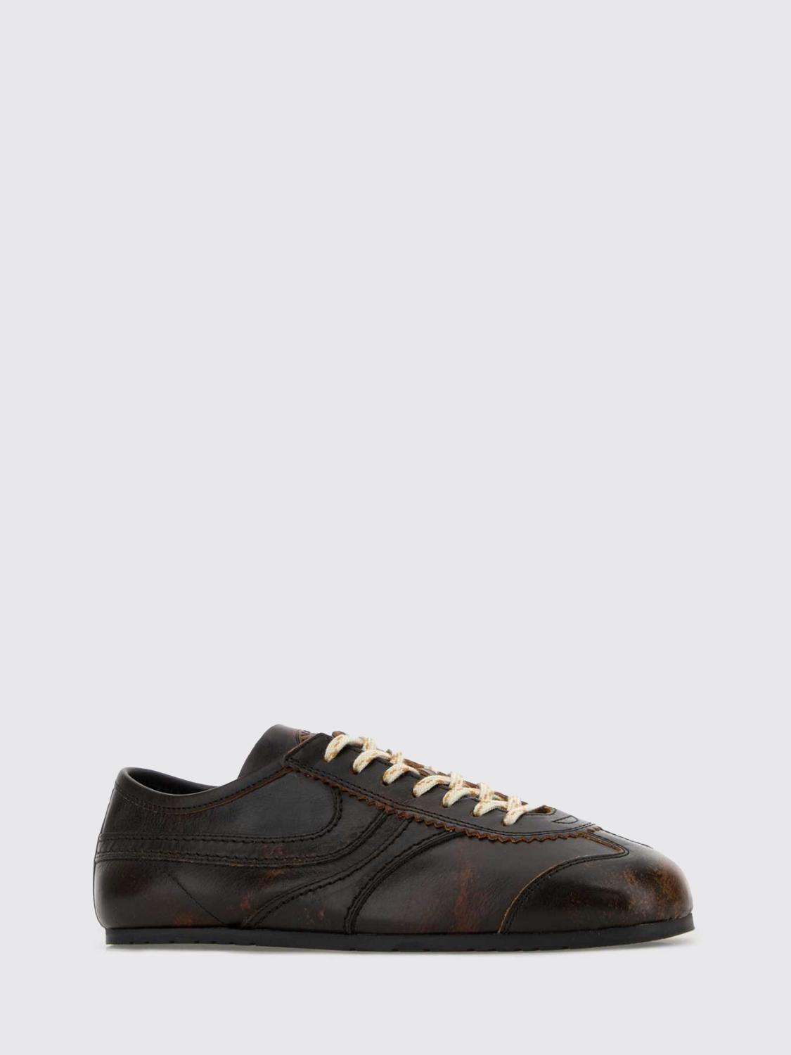 DRIES VAN NOTEN SNEAKERS: Sneakers Dries Van Noten in pelle used , Marrone - Img 2