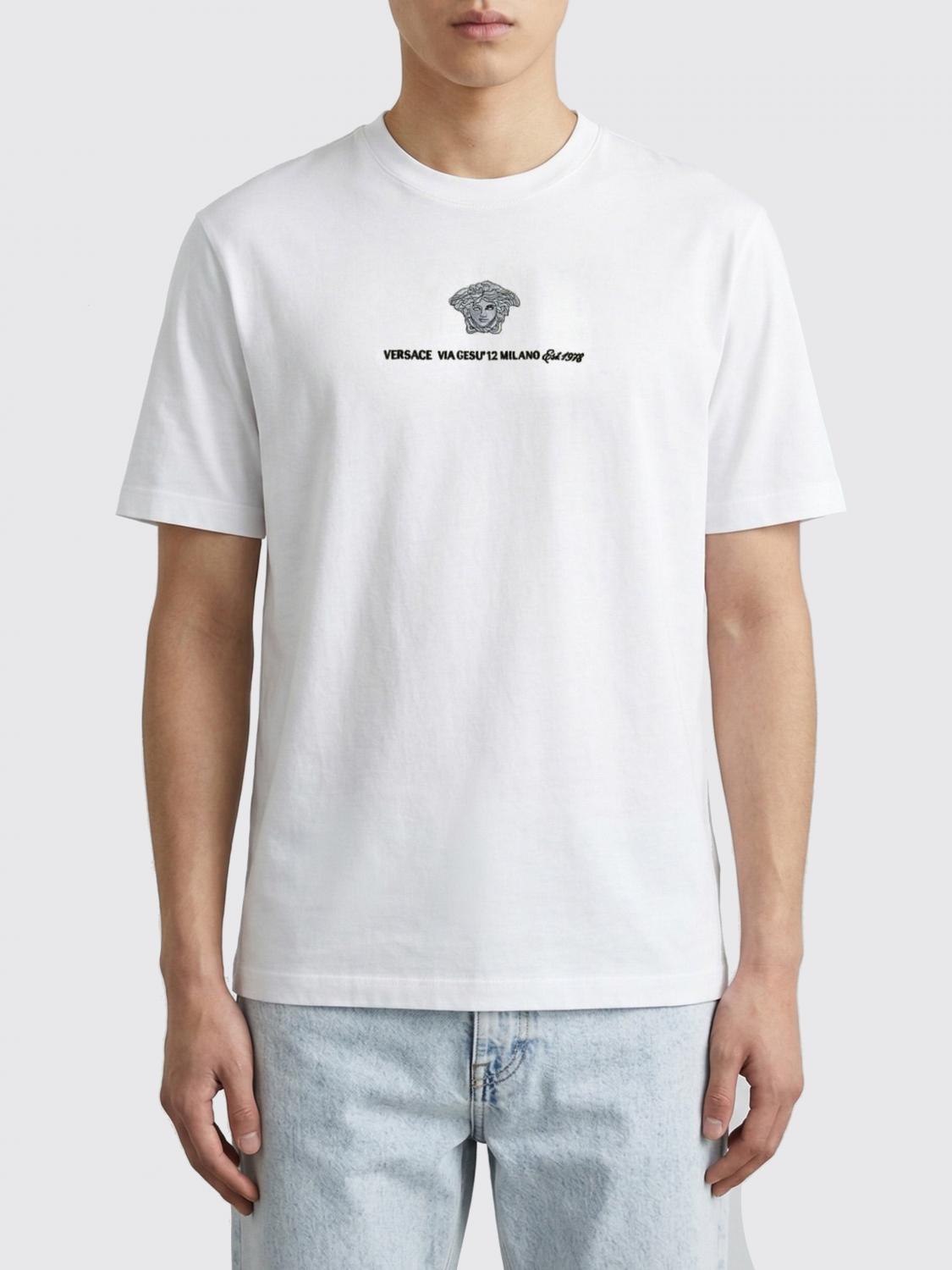 VERSACE CAMISETA: Camiseta Medusa de algodón Versace, Blanco - Img 1