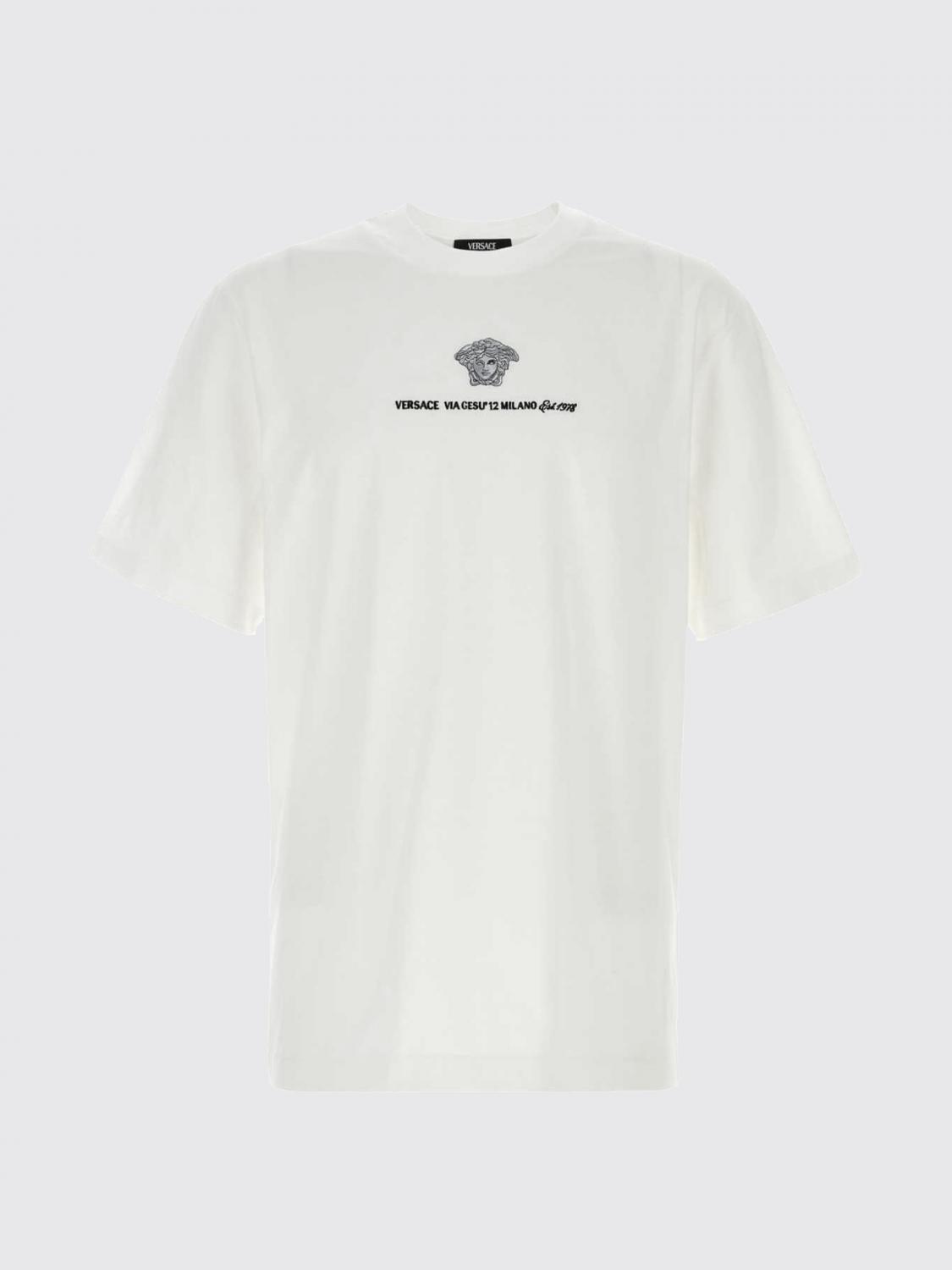 VERSACE CAMISETA: Camiseta Medusa de algodón Versace, Blanco - Img 2