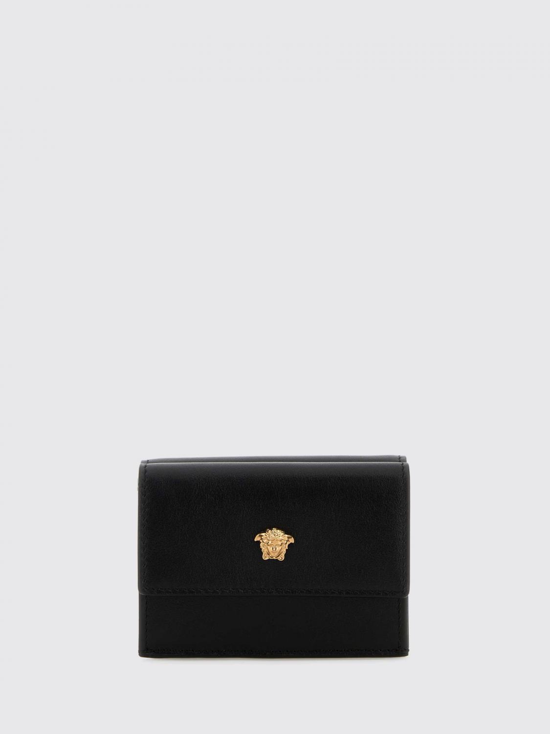 VERSACE 財布: Versace メデューサ レザーウォレット, ブラック - Img 1