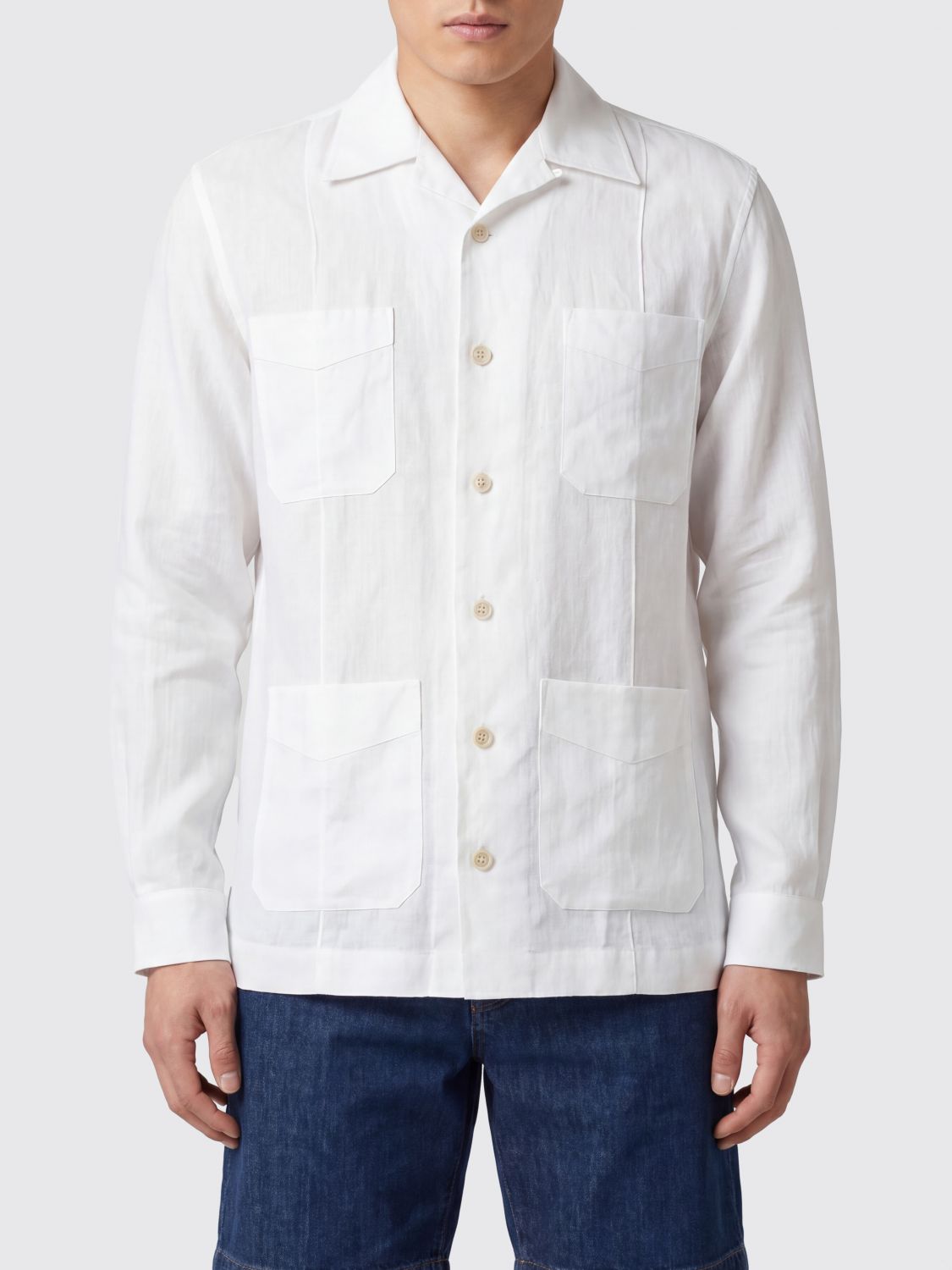 BRUNELLO CUCINELLI HEMD: Hemd herren Brunello Cucinelli, Weiß - Img 1