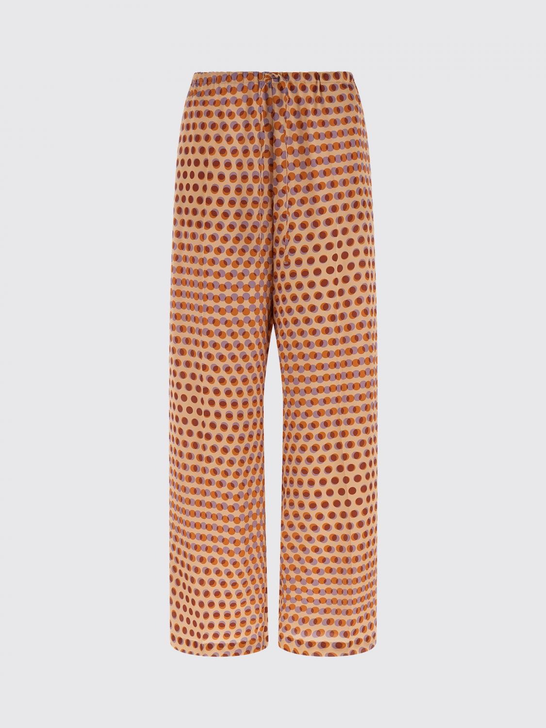 DRIES VAN NOTEN HOSE: Palazzo Hose aus Seide mit Tupfenmuster Dries Van Noten, Pink - Img 2