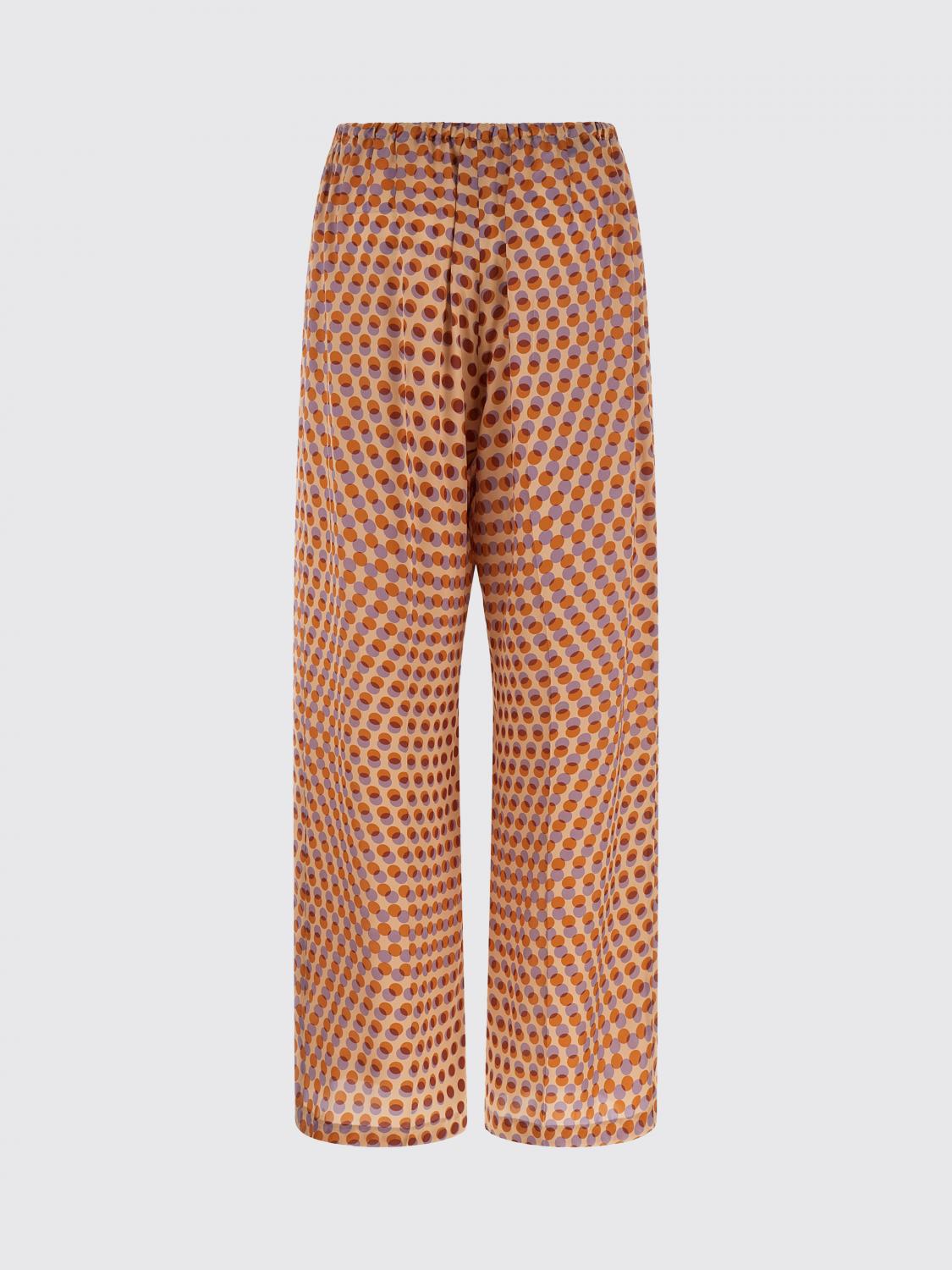 DRIES VAN NOTEN HOSE: Palazzo Hose aus Seide mit Tupfenmuster Dries Van Noten, Pink - Img 3