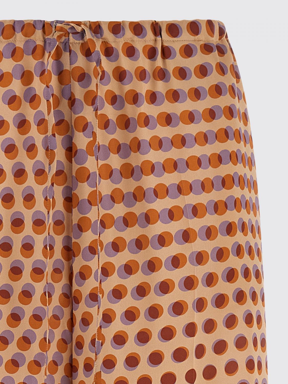 DRIES VAN NOTEN HOSE: Palazzo Hose aus Seide mit Tupfenmuster Dries Van Noten, Pink - Img 4