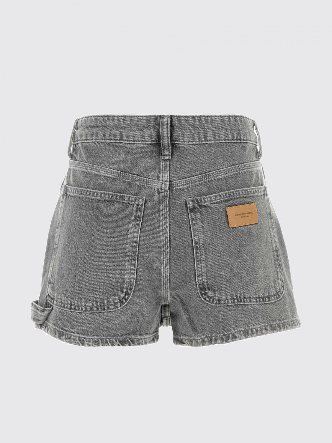 ALEXANDER WANG PANTALONCINI: Shorts di jeans a 5 tasche Alexander Wang, Grigio - Img 3