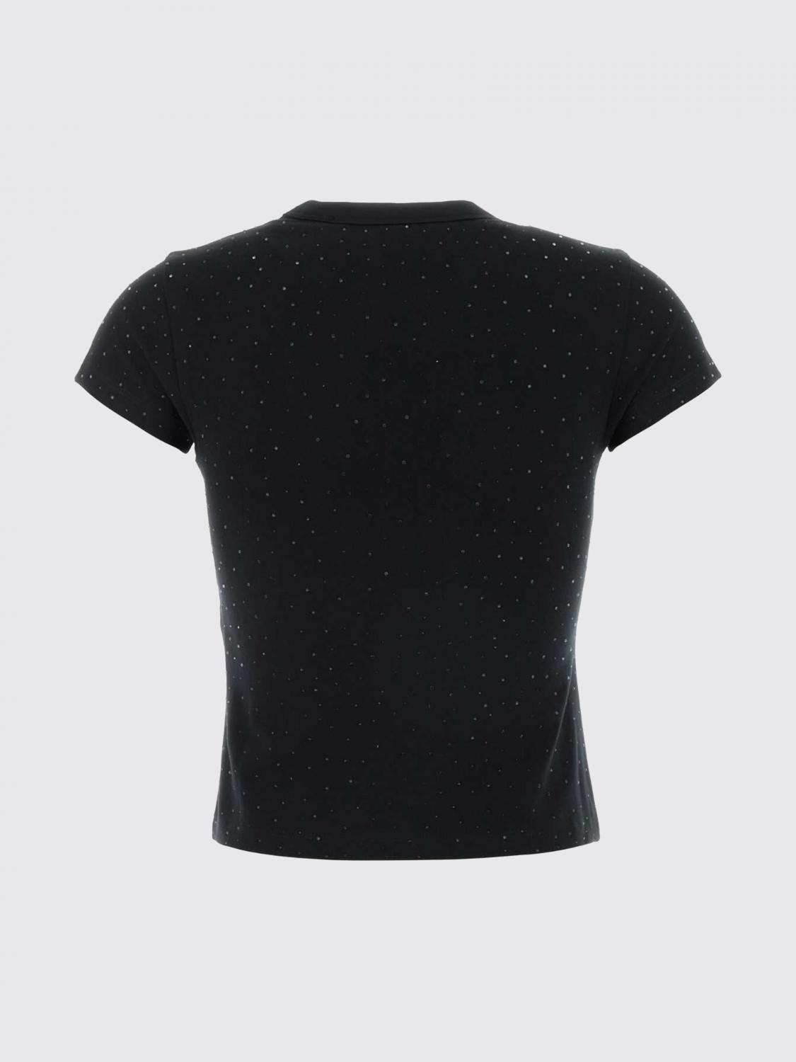 ALEXANDER WANG T-SHIRTS: T-shirts in cotone con logo Alexander Wang, Nero - Img 3