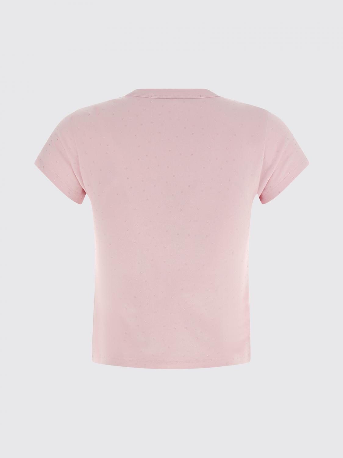ALEXANDER WANG CAMISETA: Camisetas de algodón con logo Alexander Wang, Rosa - Img 3