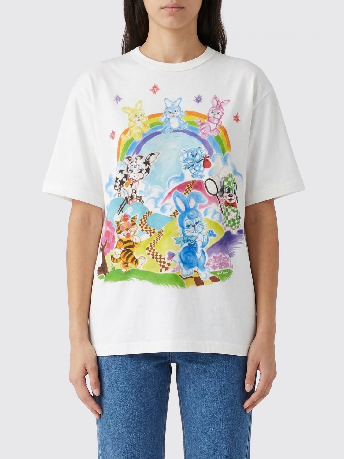 KENZO T-SHIRTS: T-shirts in cotone stampata Kenzo, Bianco - Img 1